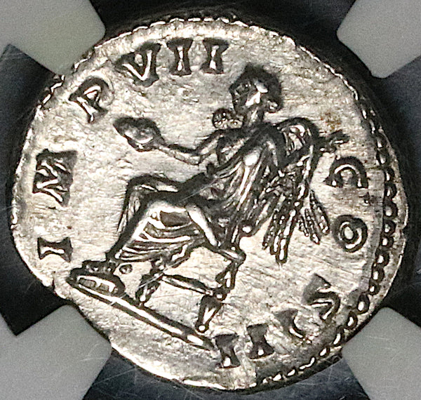 174 NGC Ch XF Marcus Aurelius Denarius Roman Empire Victory IMP
