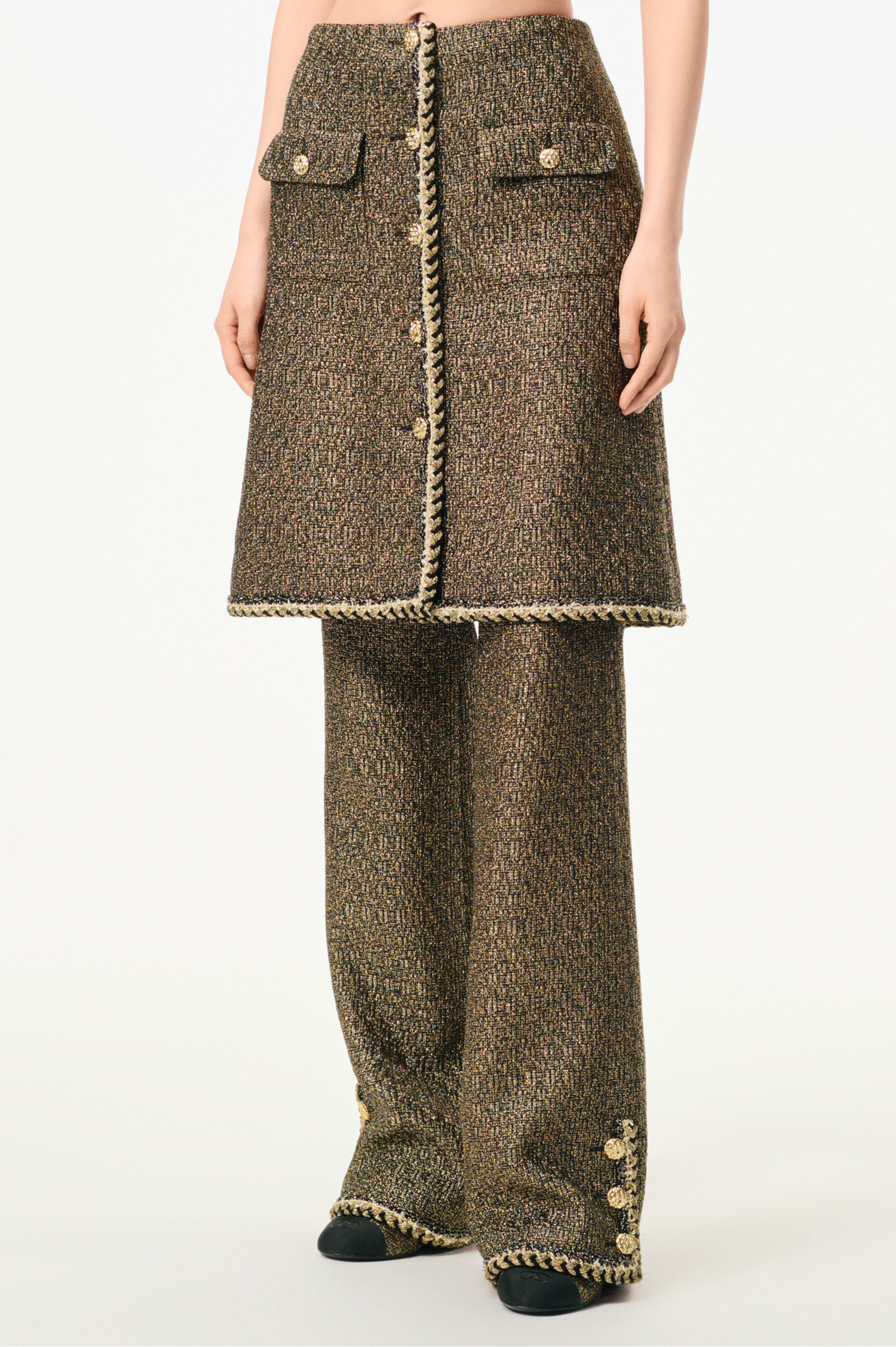 スカート - ツイード、ゴールド & ブラック — ファッション | CHANEL