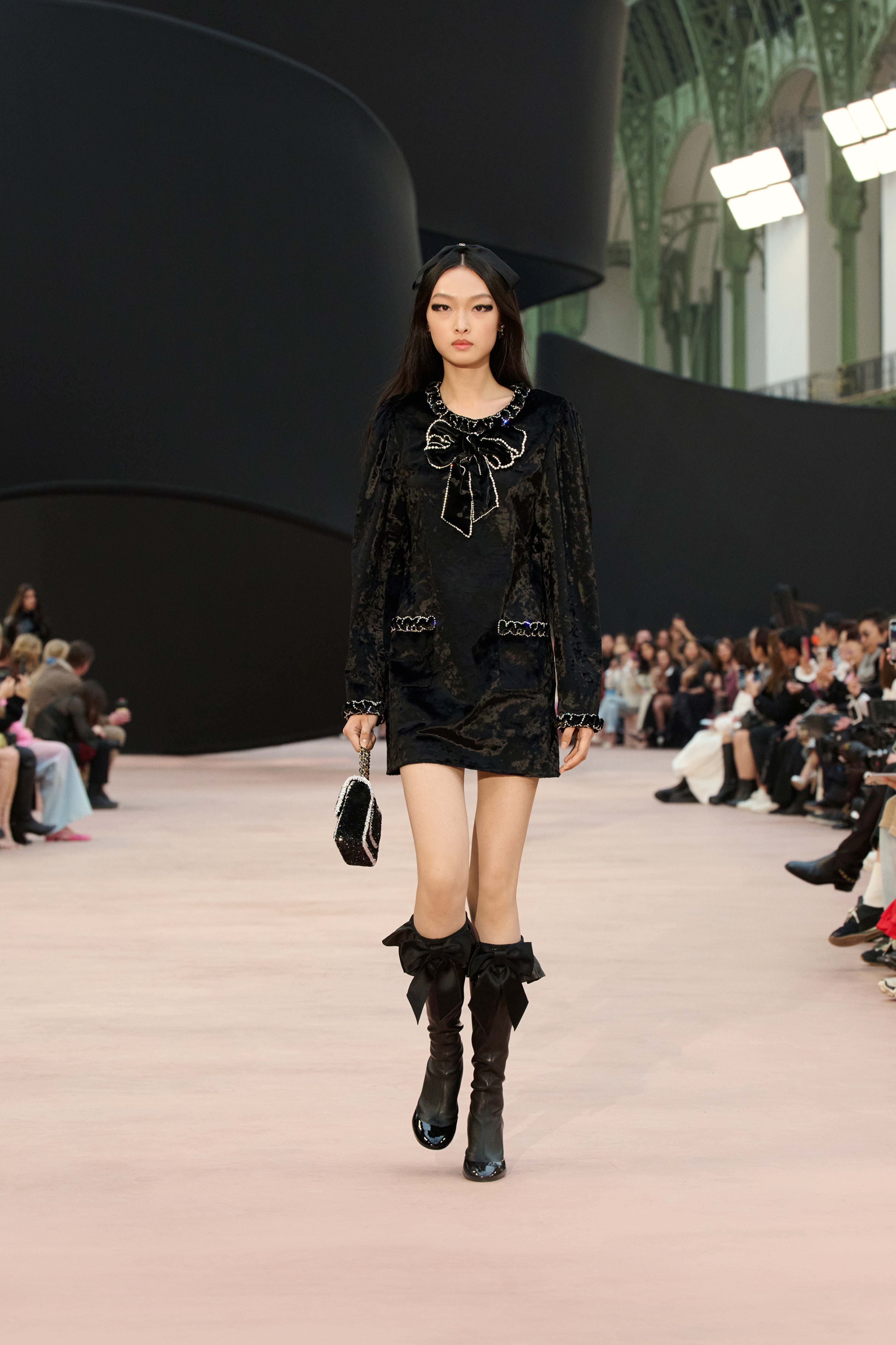 ショート ドレス - コスチューム パール エンブロイダリー コットン