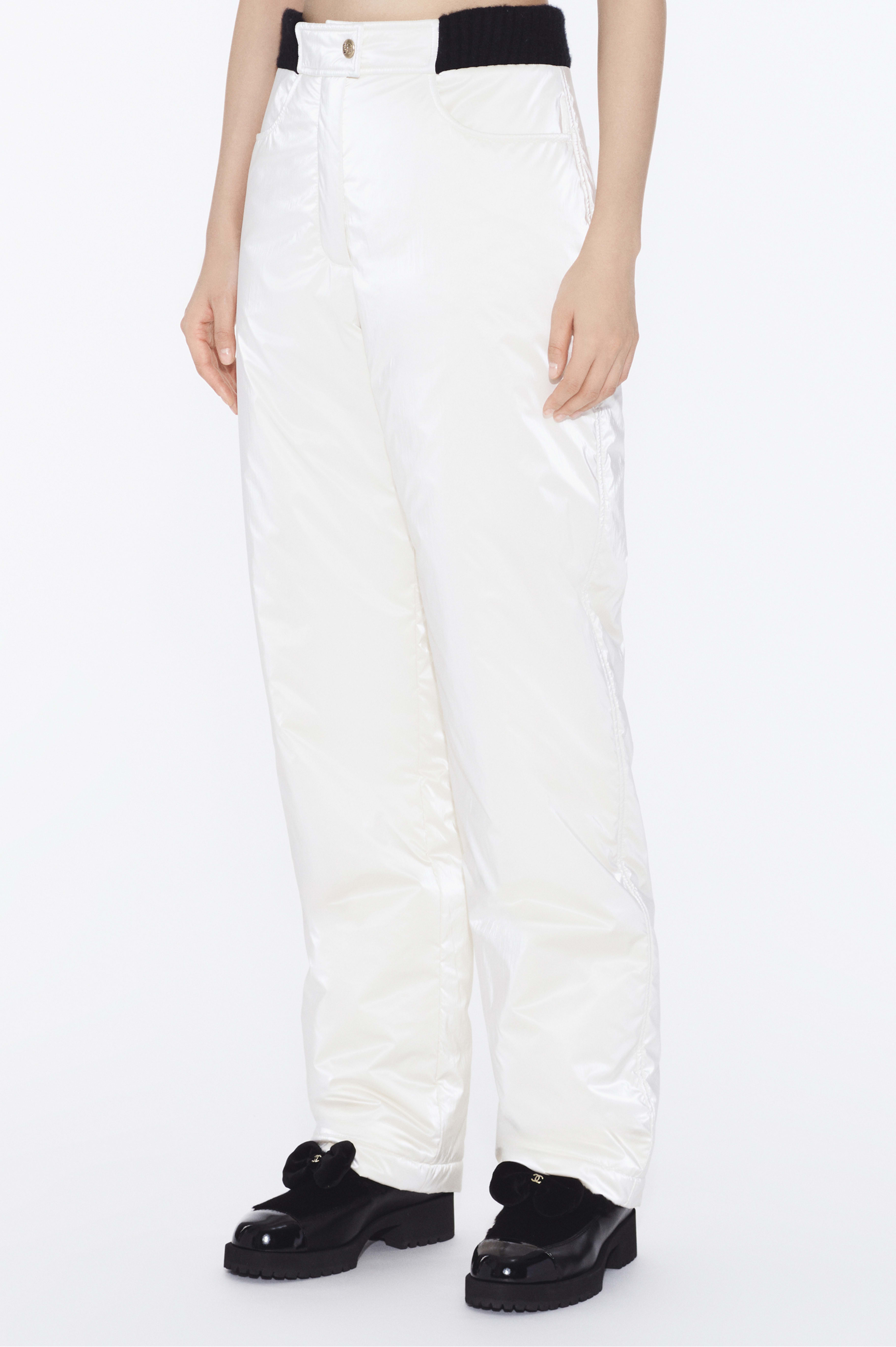 パンツ - ミックス ファイバー、ホワイト & ブラック — ファッション