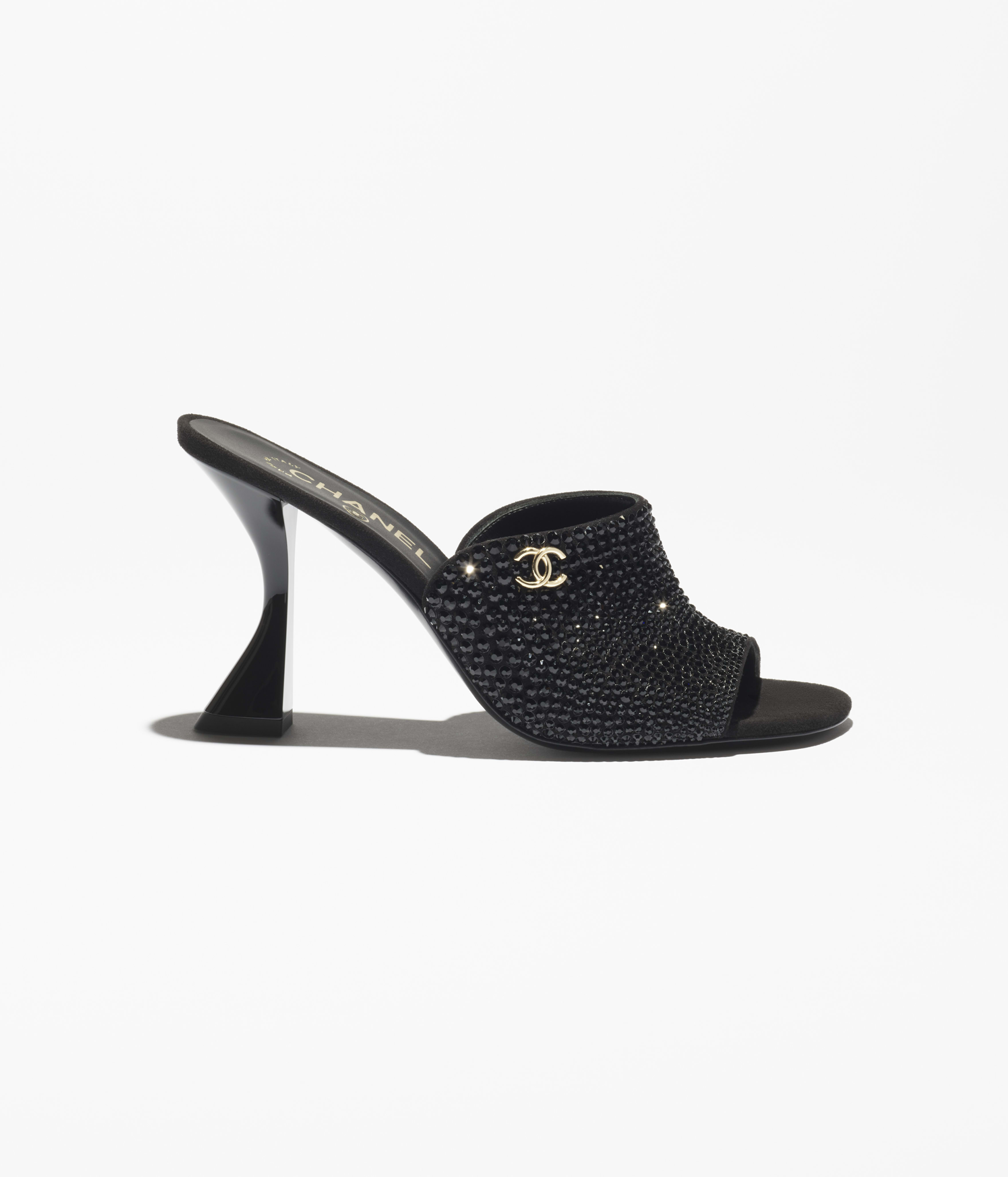Mules - Strass, black — Fashion | CHANEL