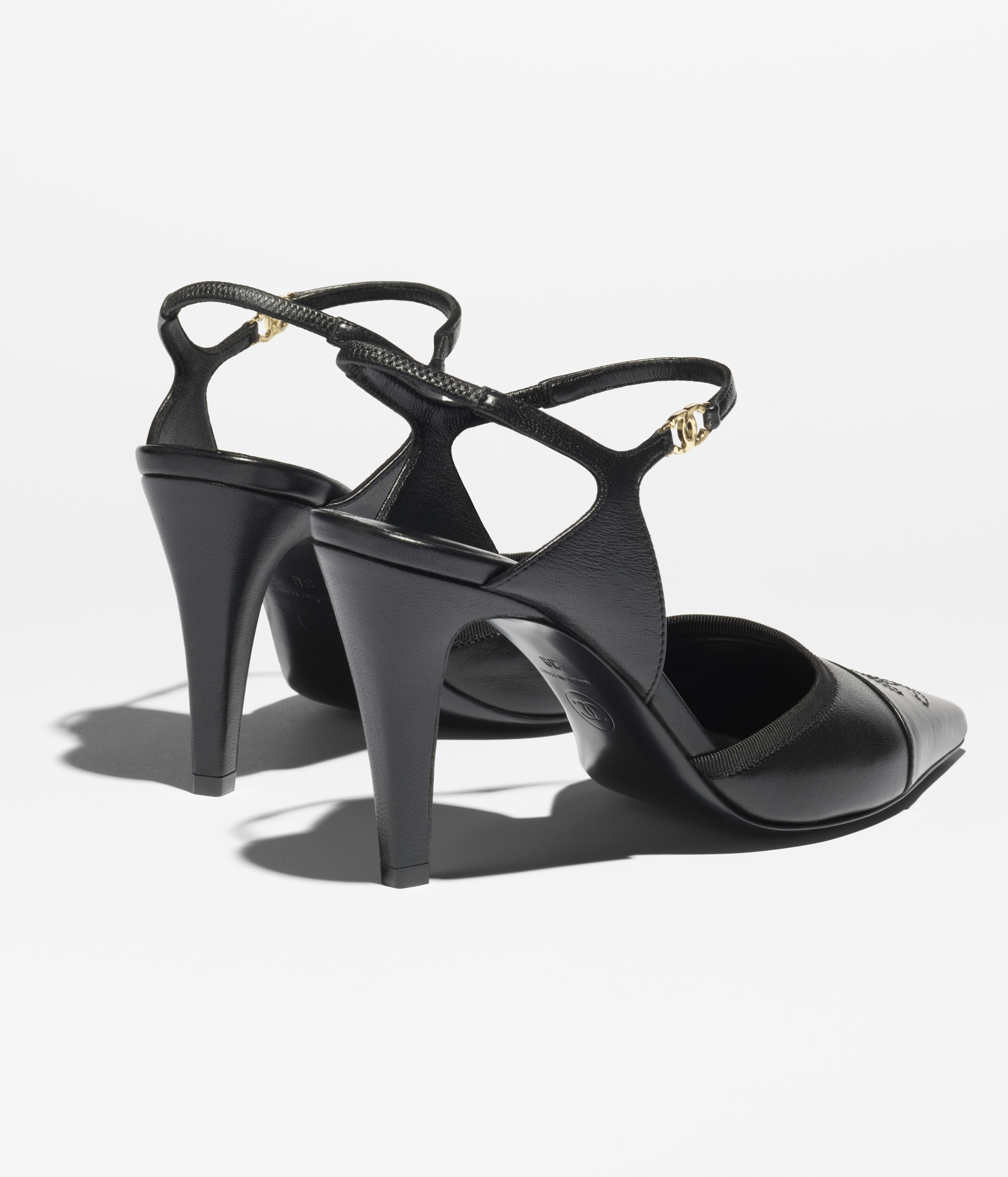 スリングバック シューズ - イリディッセント ラムスキン & ラムスキン