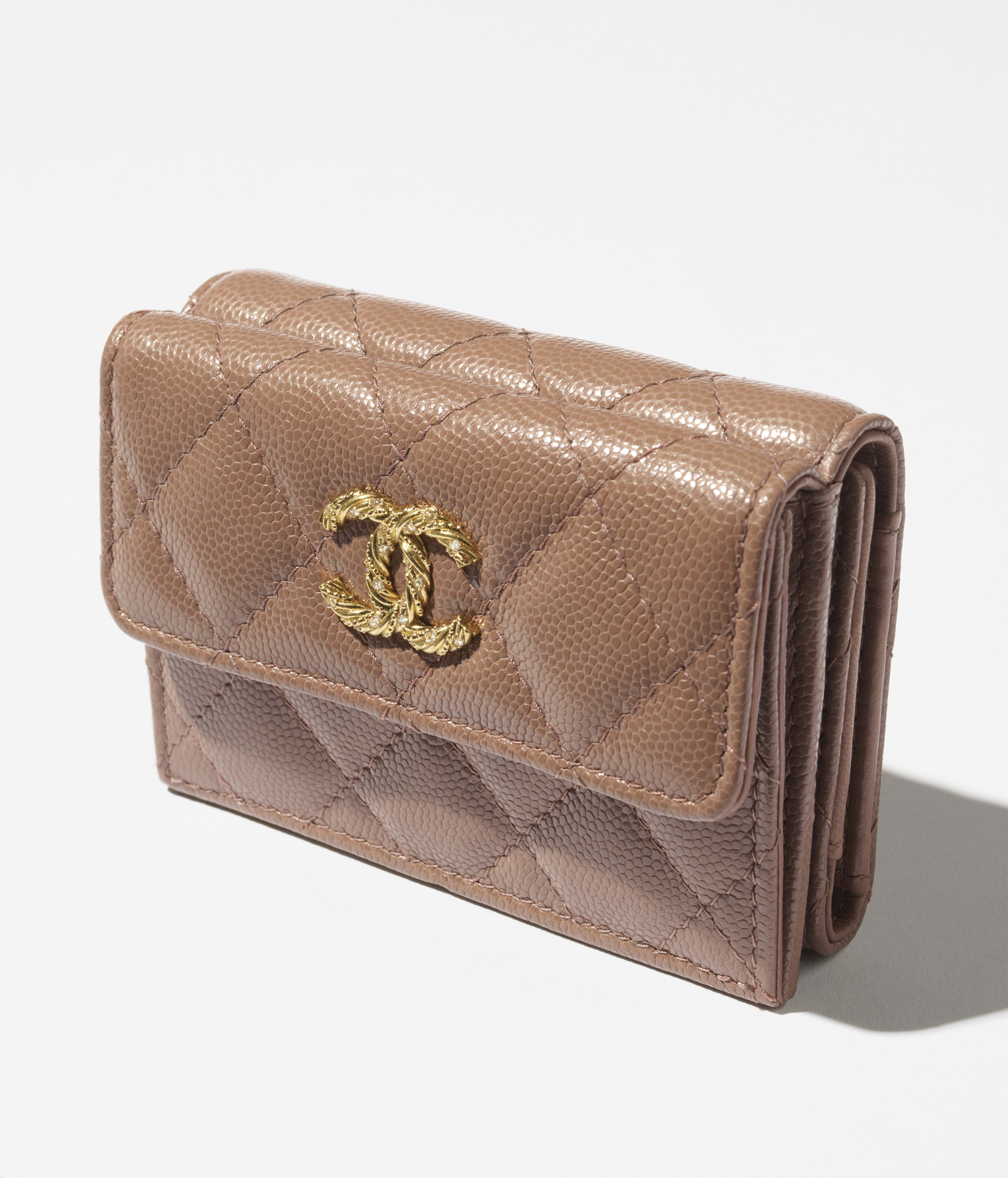 スモール ウォレット - シャイニー グレインド カーフスキン