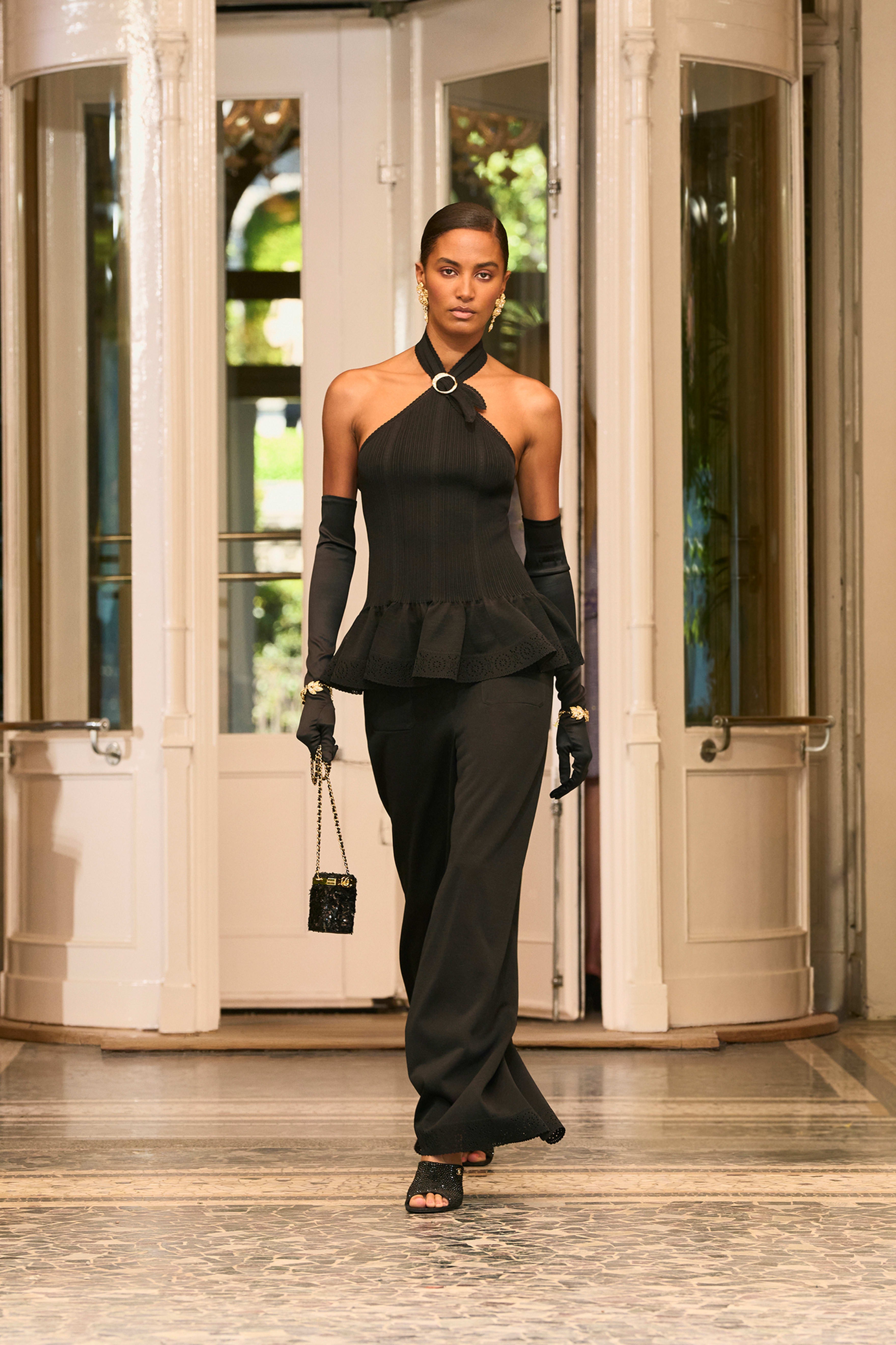 パンツ - シルク、ブラック — ファッション | CHANEL シャネル