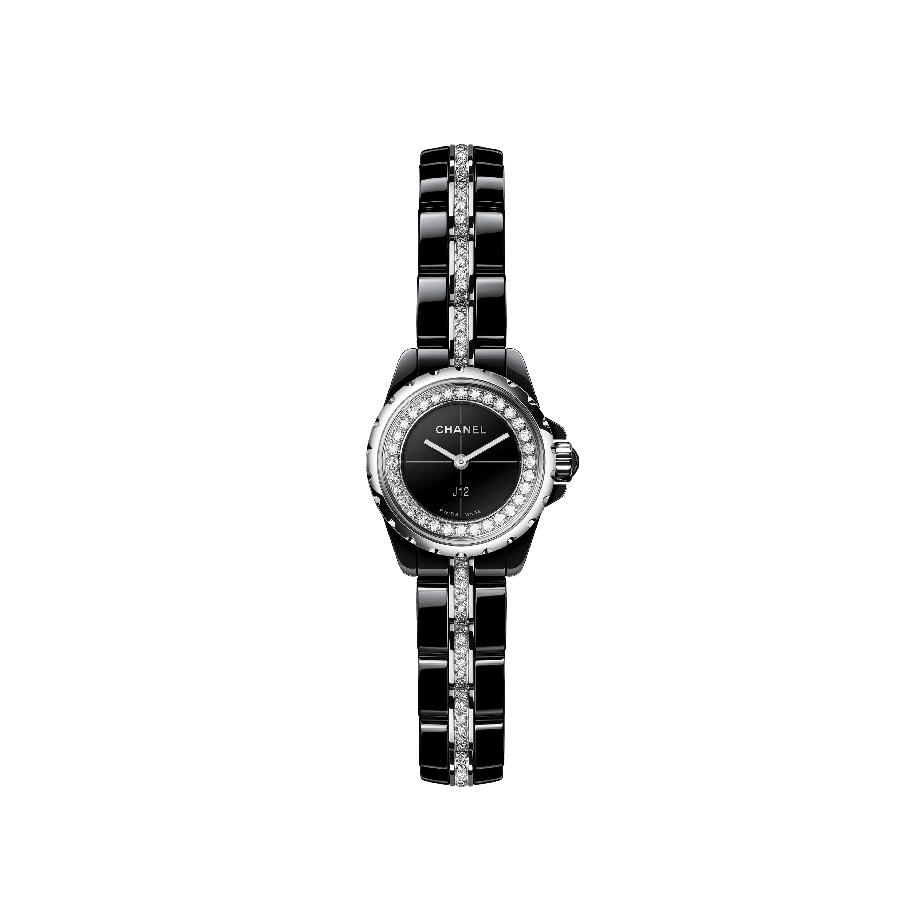 J12∙XS Watch, 19 mm - Black ceramic & Steel - H5236 | CHANEL