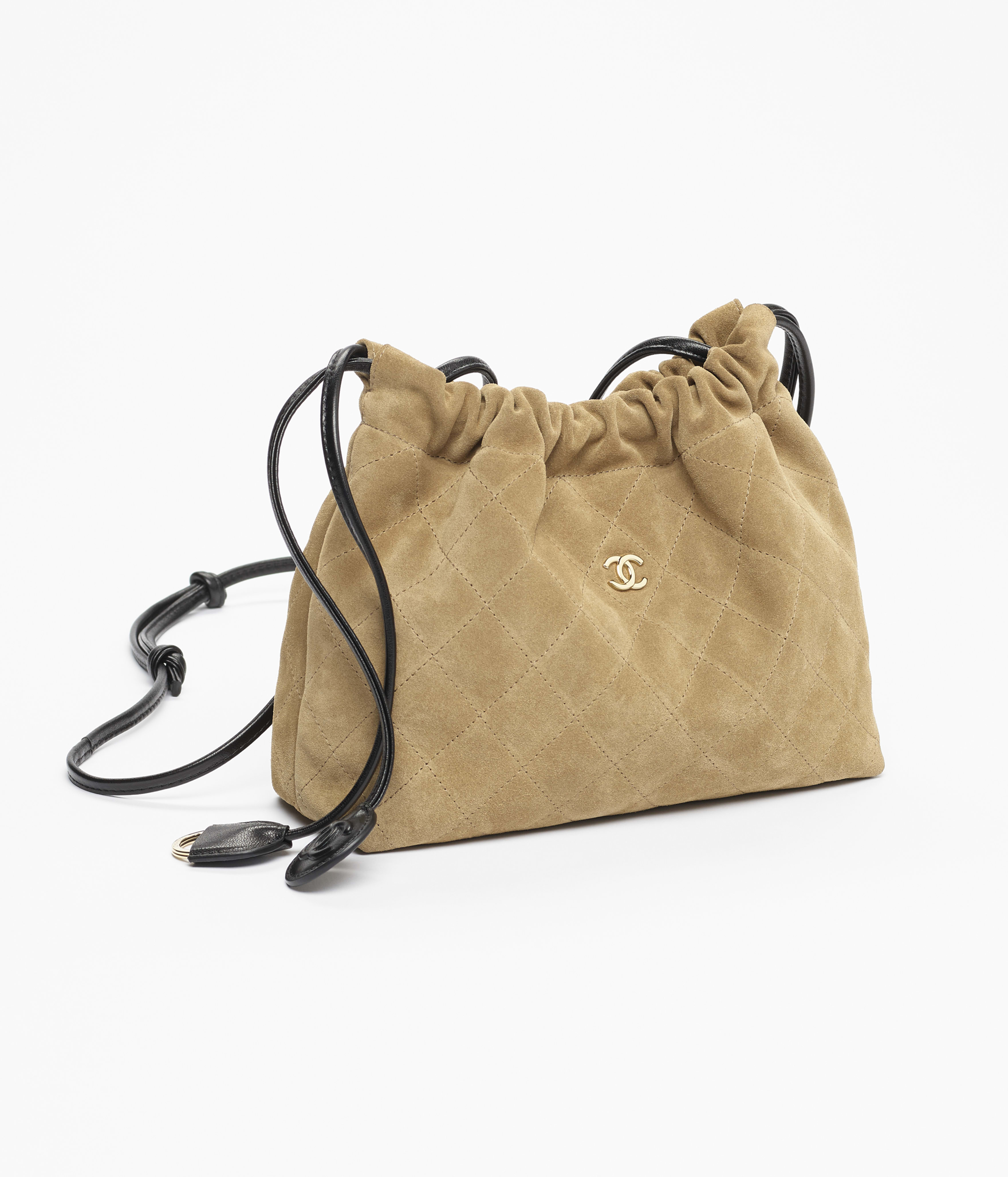 ストラップ クラッチ バッグ - スエード カーフスキン & ラムスキン