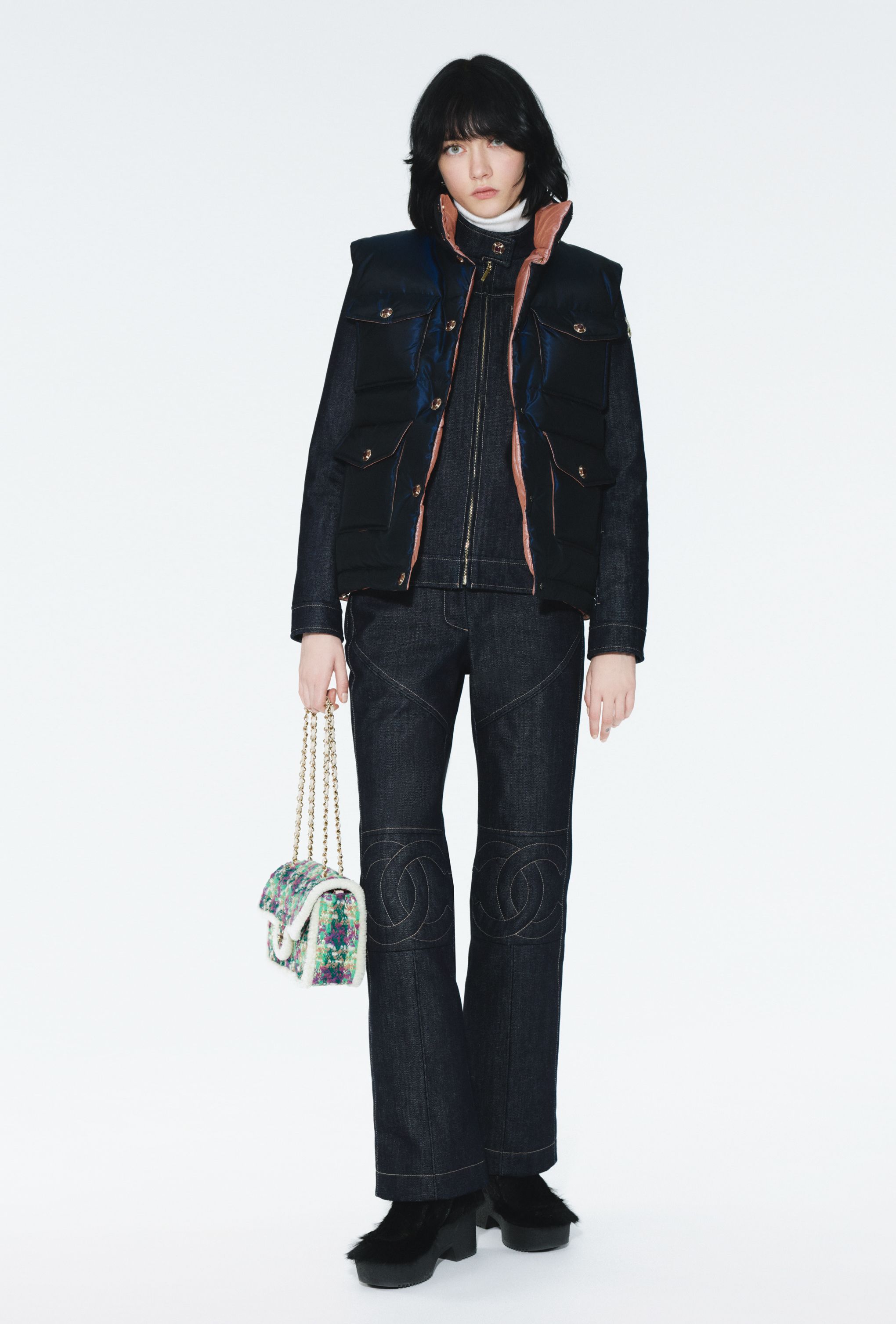 ジャケット - コットン、ブルー — ファッション | CHANEL シャネル