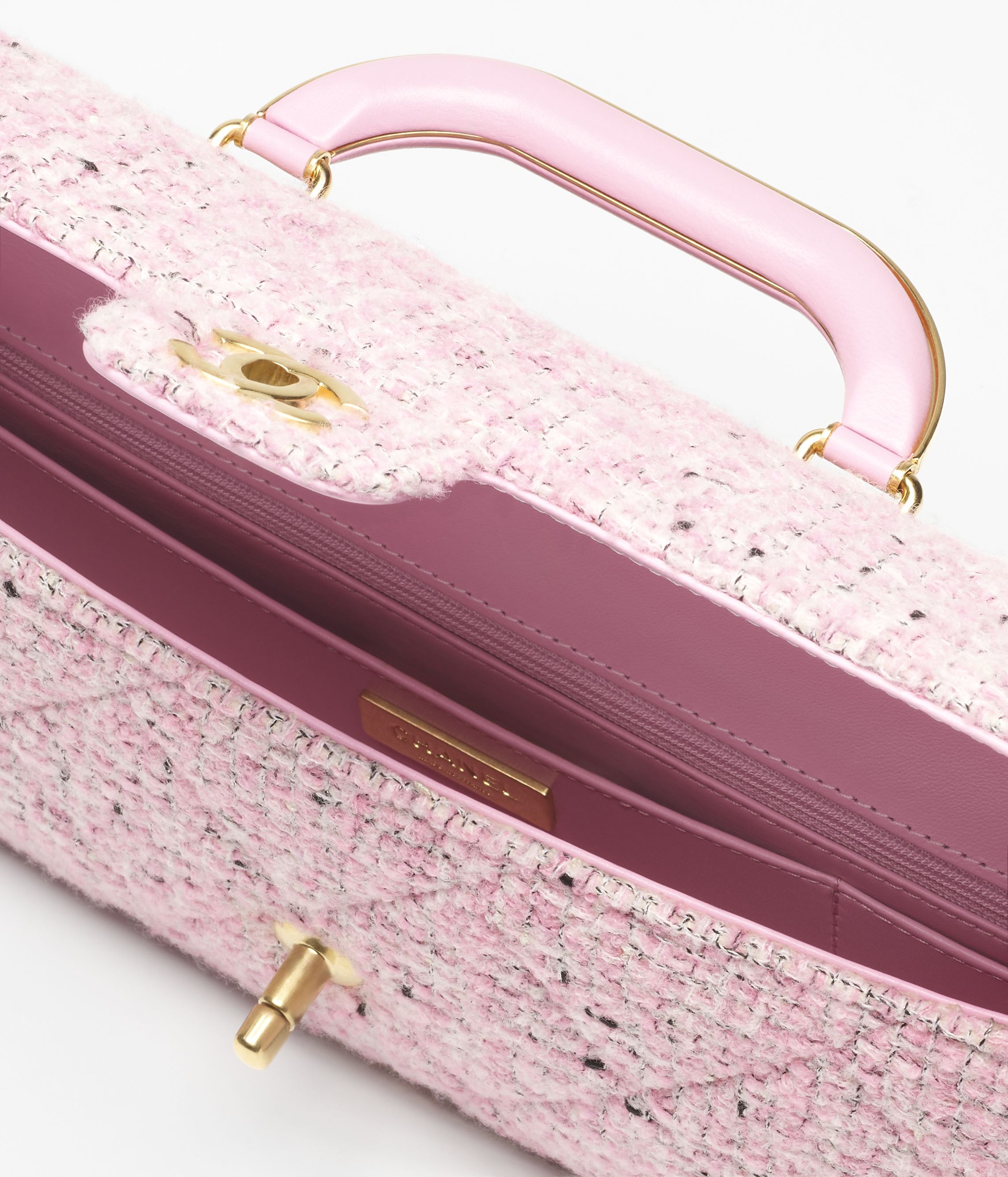 バレリーナ - ツイード & グログラン、ピンク、ブラック & ホワイト