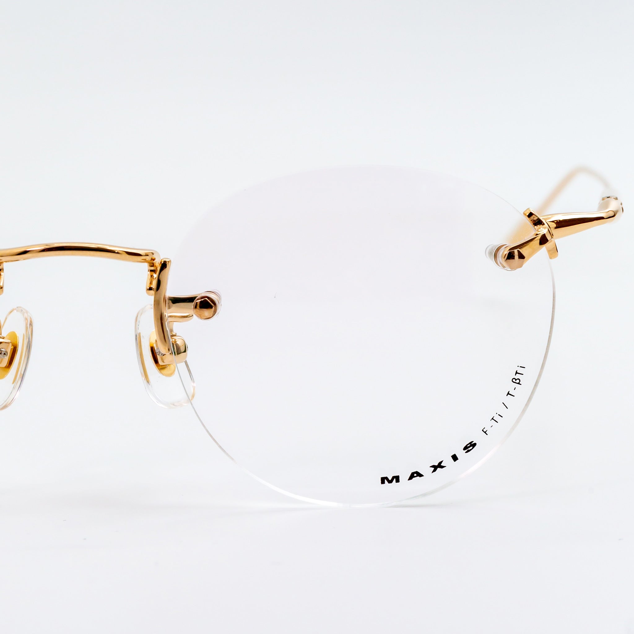 MAXIS MXU219-OG オレンジゴールド ボストン型メガネ | 国産βチタン