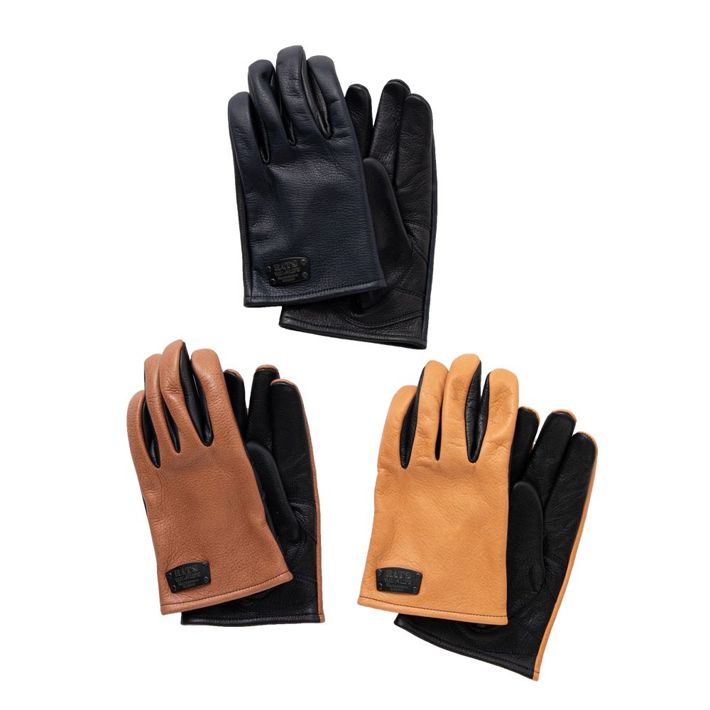 RATS - LEATHER GLOVE - BLACK / レザーグローブ / 24'RA-0417