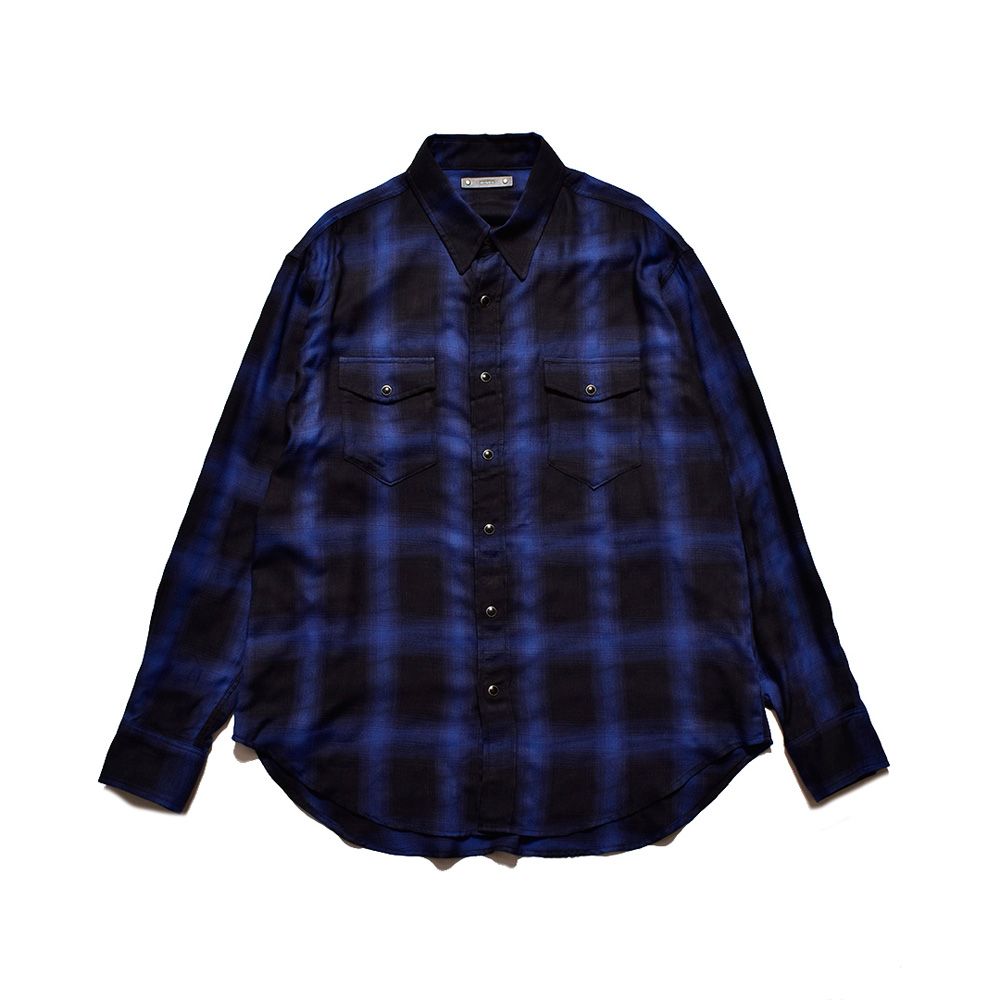 MINEDENIM - Distortion Ombre Check L.Western SH - BPT / 2403-5003