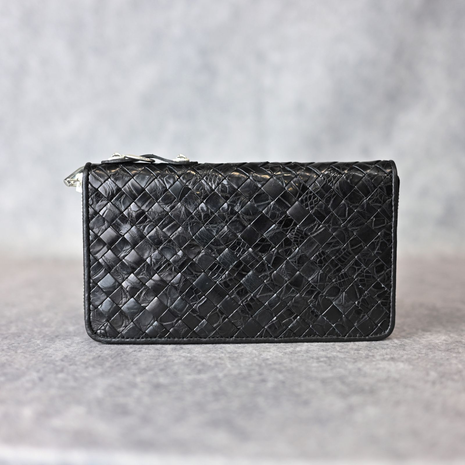 ISAMU KATAYAMA BACKLASH - オイルクロコメッシュ ラウンドジップ財布