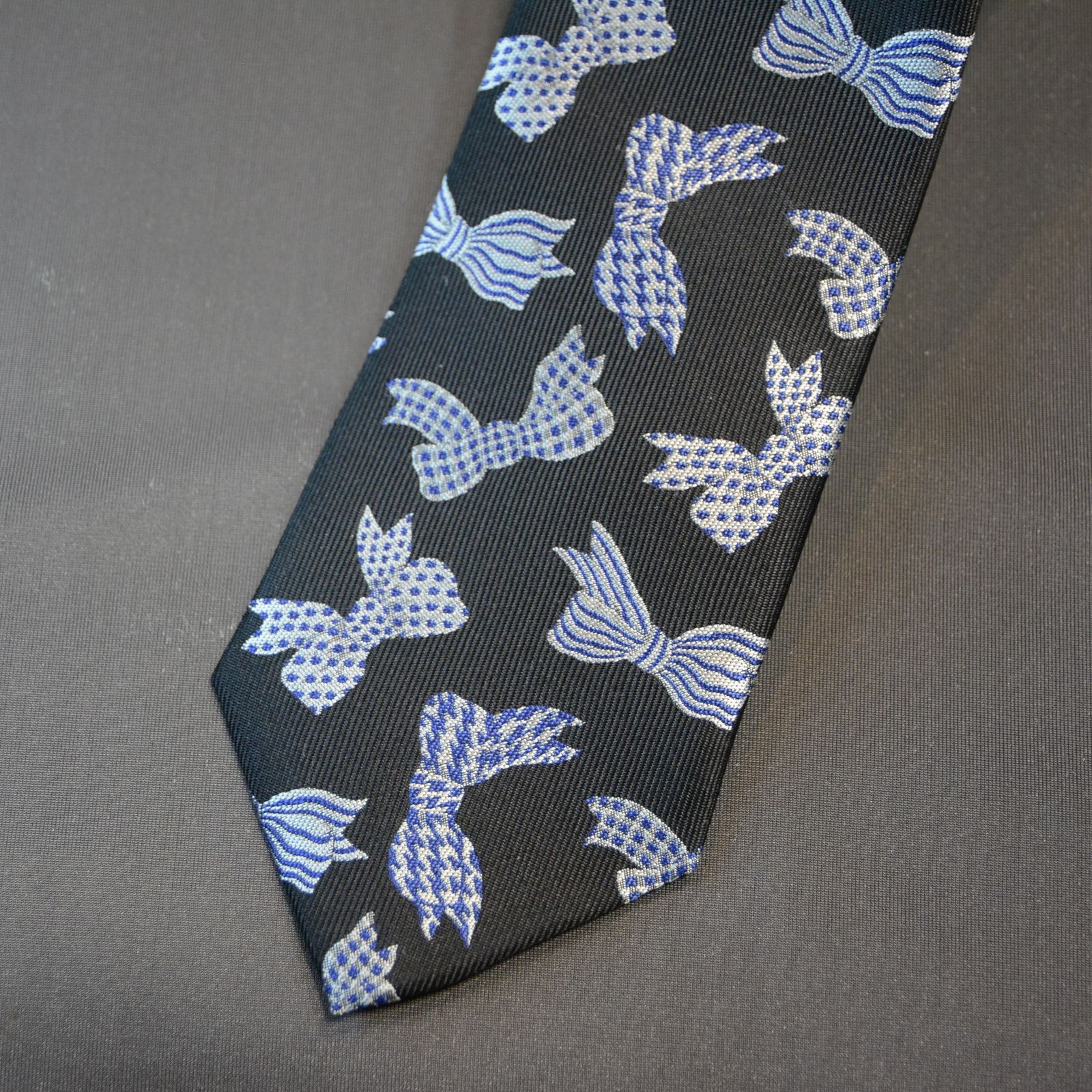 yohji yamamoto - ダービータイB リボン柄ジャガード (BLACK