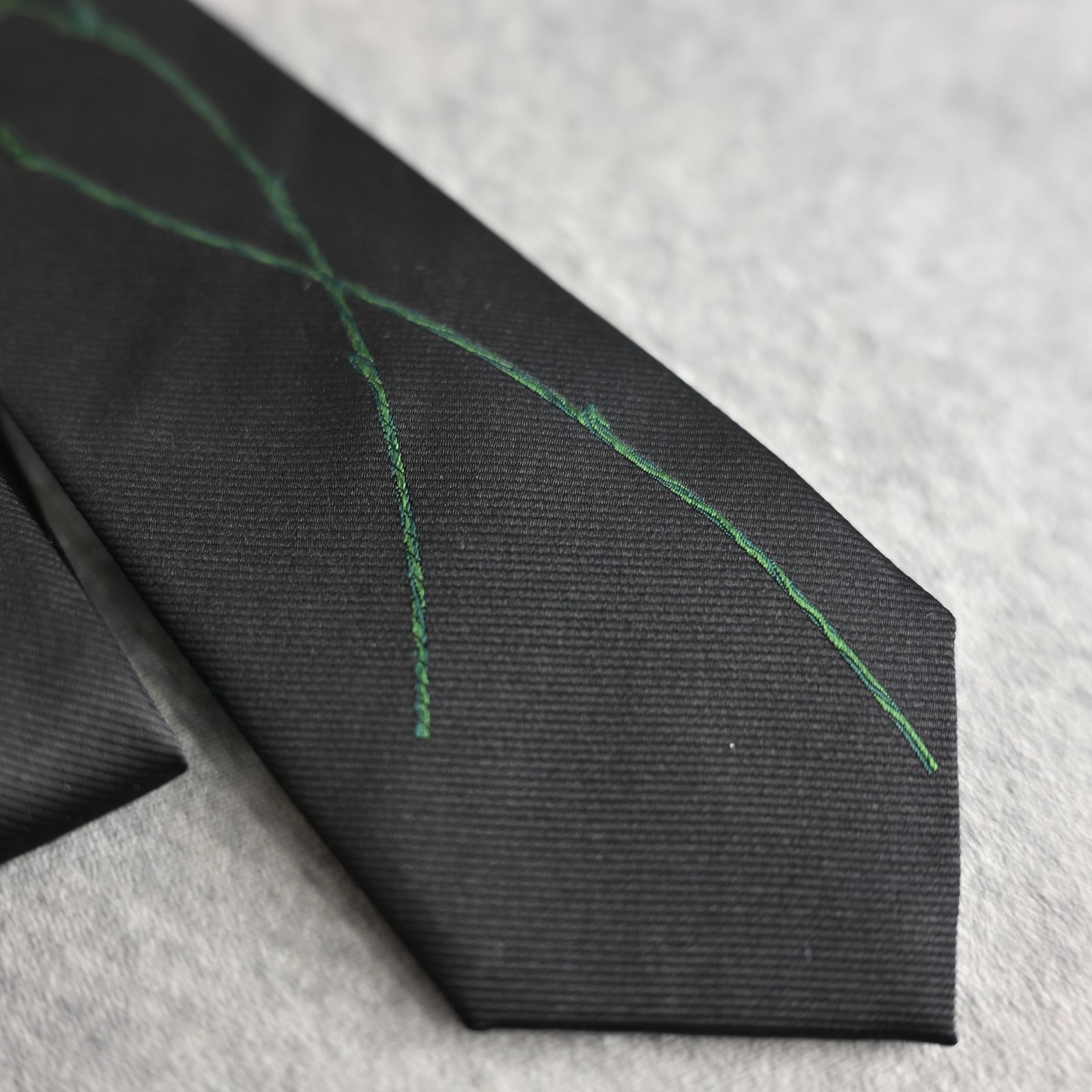 yohji yamamoto - ダービータイB ・ フラワーパターン JQ （BLACK