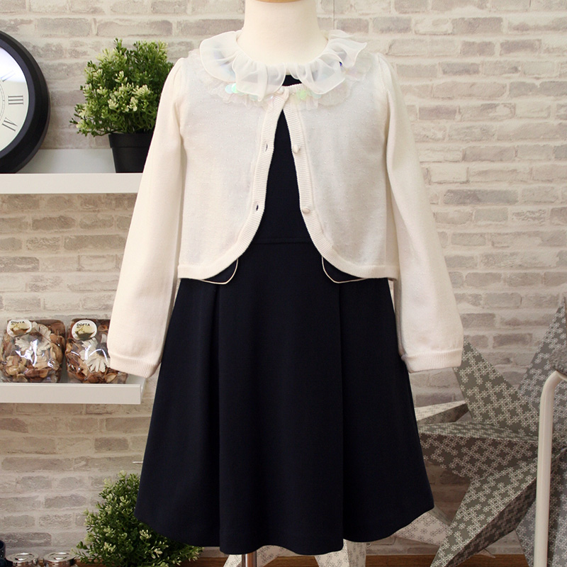 トッカ 紺ワンピースとカーディガンのセットアップ 110 / ブランド