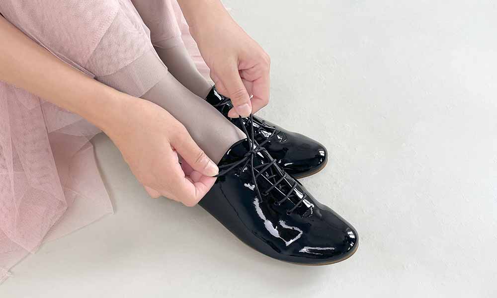3cmヒールレースアップ(エナメル) | CLOCHE ONLINE SHOP
