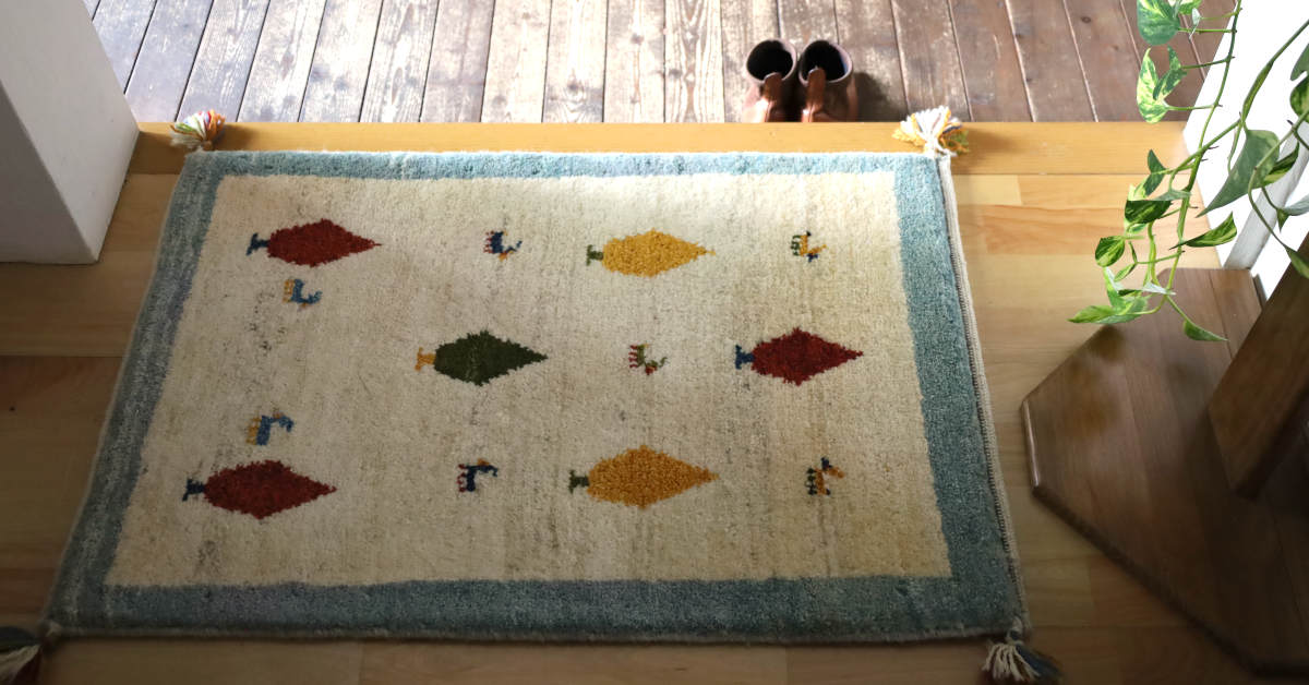 ギャッベ玄関マット 60×90cm｜手織ラグの店クラフトワーク