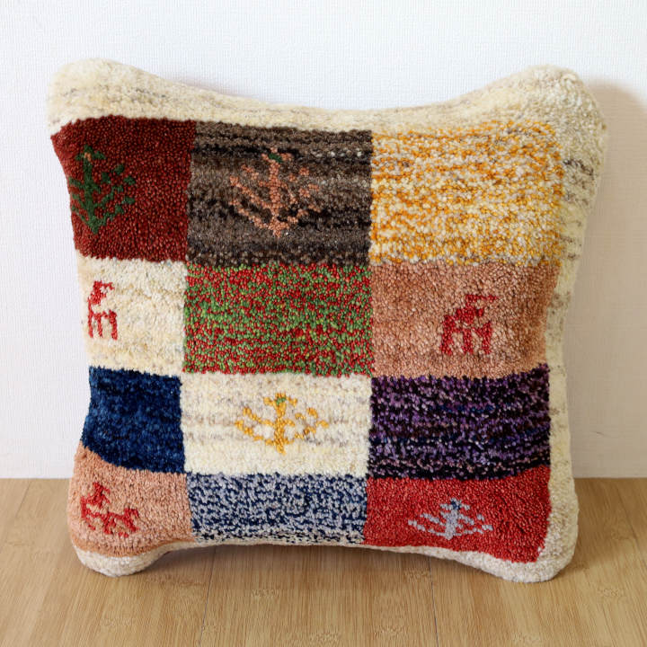 ギャッベクッションカバー（イラン産・手織り）｜クラフトワーク