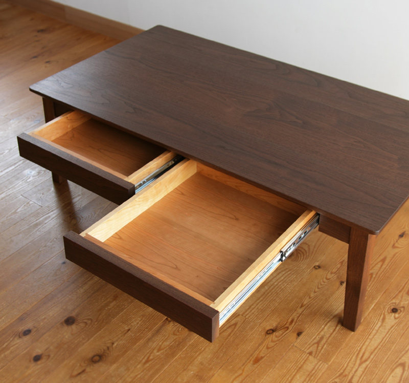 家具工房クラポ・ウォールナットのオーダーローテーブル（座卓