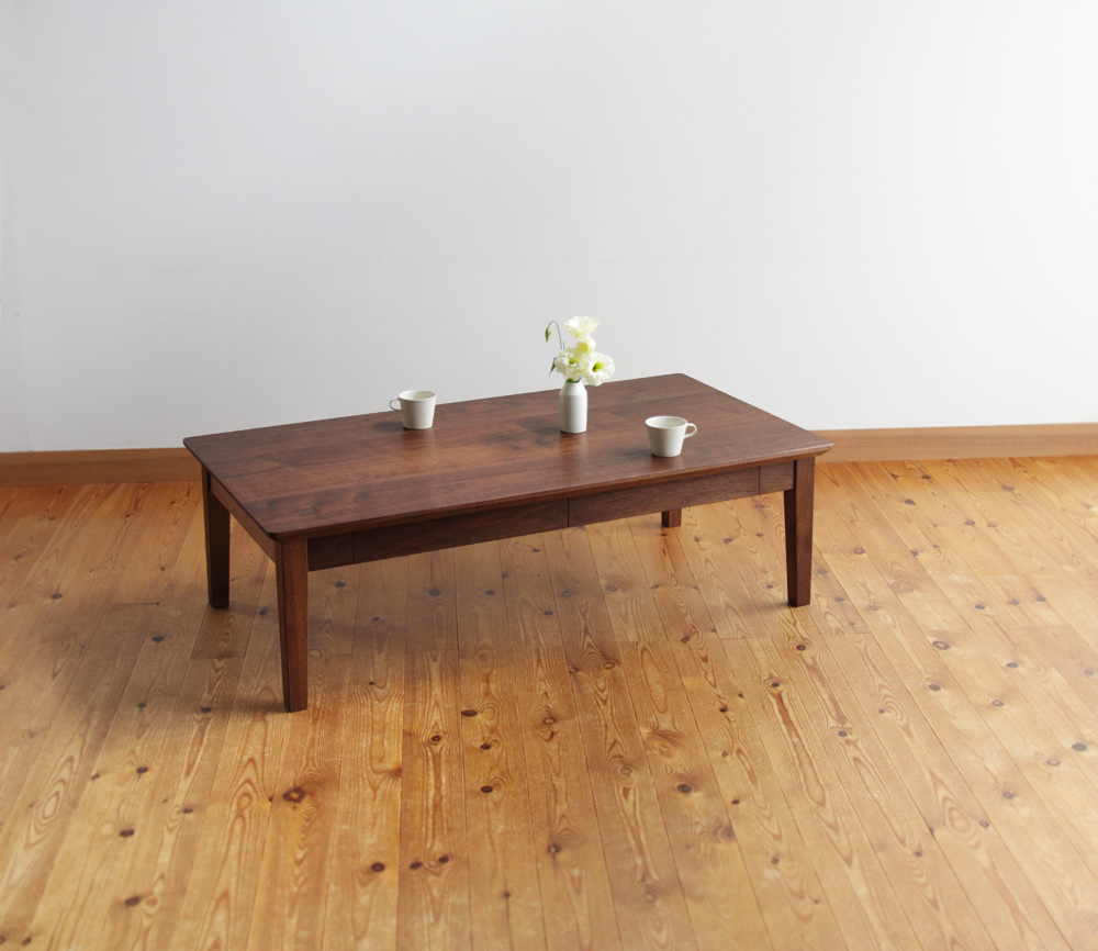家具工房クラポ・ウォールナットのオーダーローテーブル（座卓