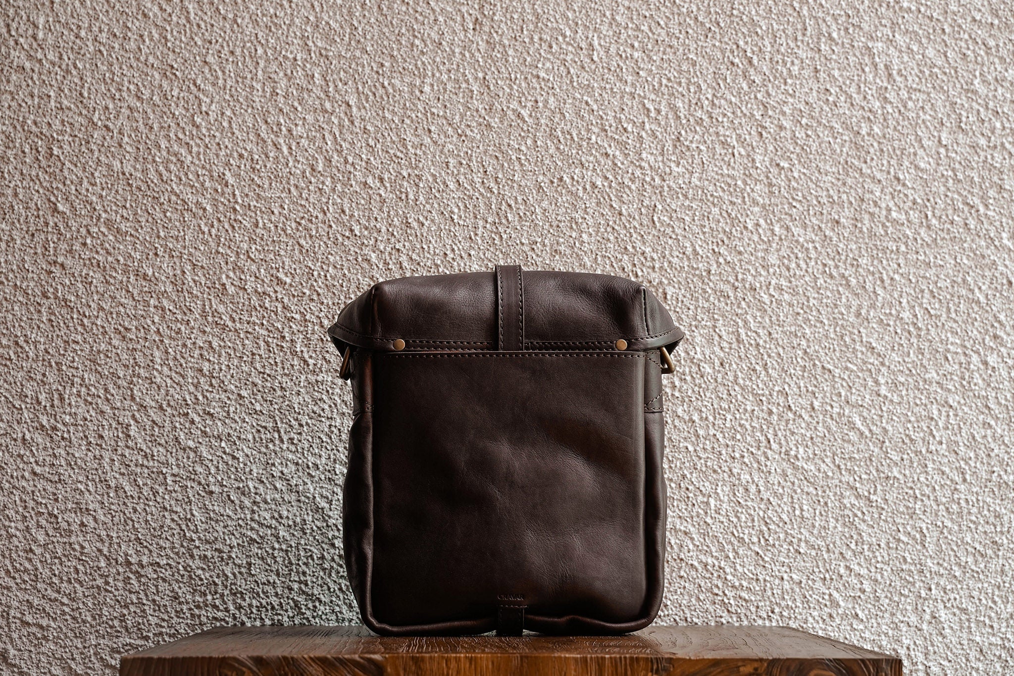 F.C. 10 Leather Messenger Bag | Field Bag | Espresso | Monogrammed