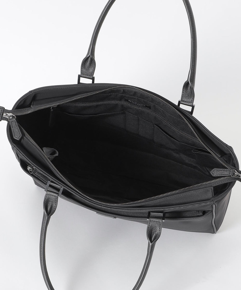 ナイロンコンビカルゼシャドークレストブリッジチェックビジネストート