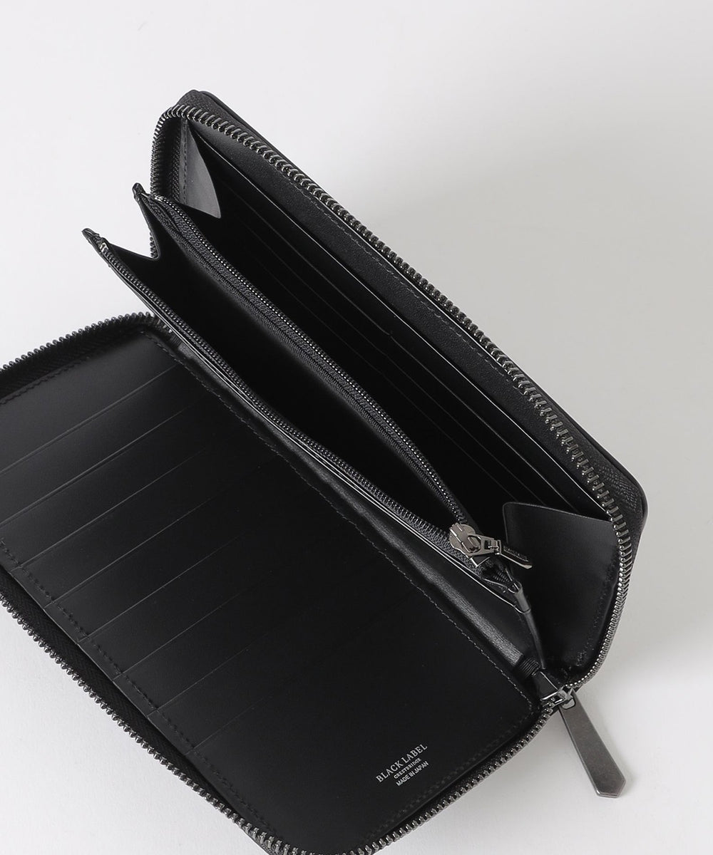 トーナルクレストブリッジチェックラウンドジップウォレット