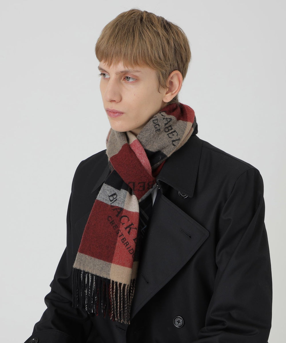 10th ANNIVERSARY】クレストブリッジチェックロゴジャカードカシミヤ