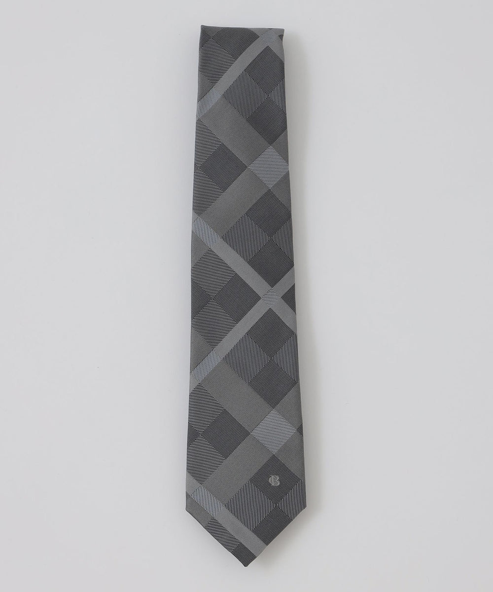 トーナルシャドーブロックチェックタイ（ネクタイ/チーフ）｜BLACK