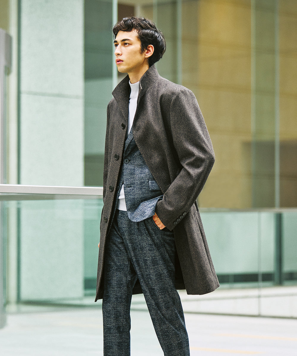 カルゼビーバースタンドカラーコート（コート）｜BLACK LABEL