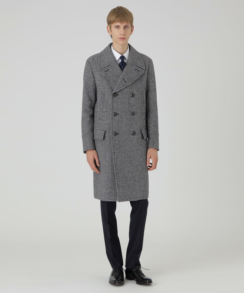 グレンチェックツイードミリタリーコート（コート）｜BLACK LABEL