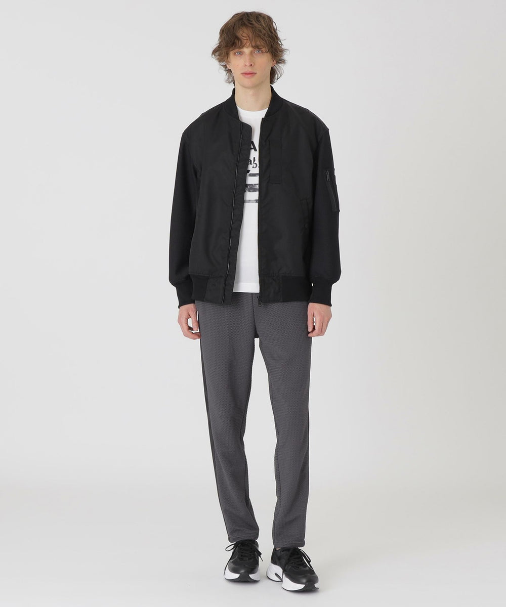 BLACK lab.】LIMONTAナイロンハイブリッドMA-1ジャケット（ブルゾン