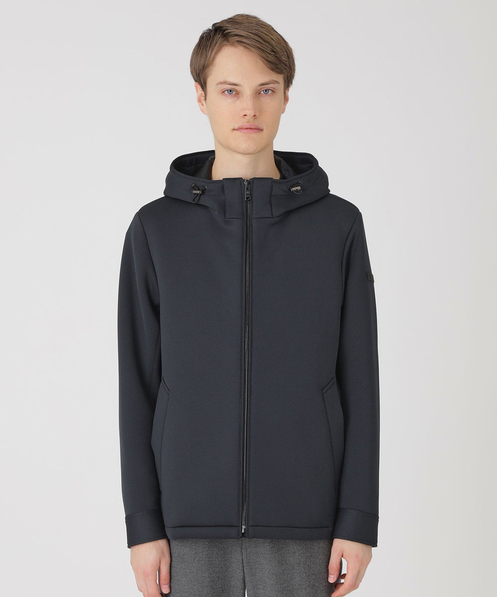 一部店舗限定】オックスダンボールニットパーカー（ブルゾン）｜BLACK