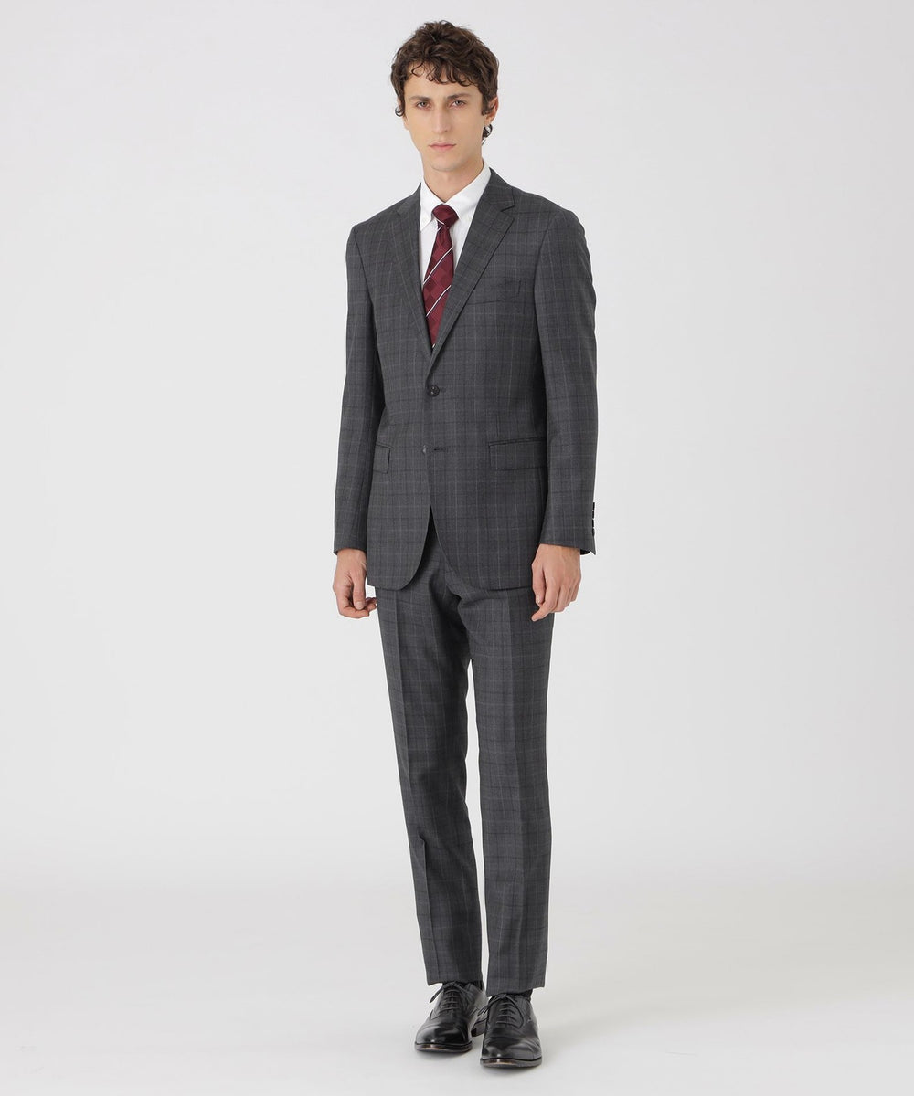 チャコールグレーマルチカラーチェックスーツ（スーツ）｜BLACK LABEL