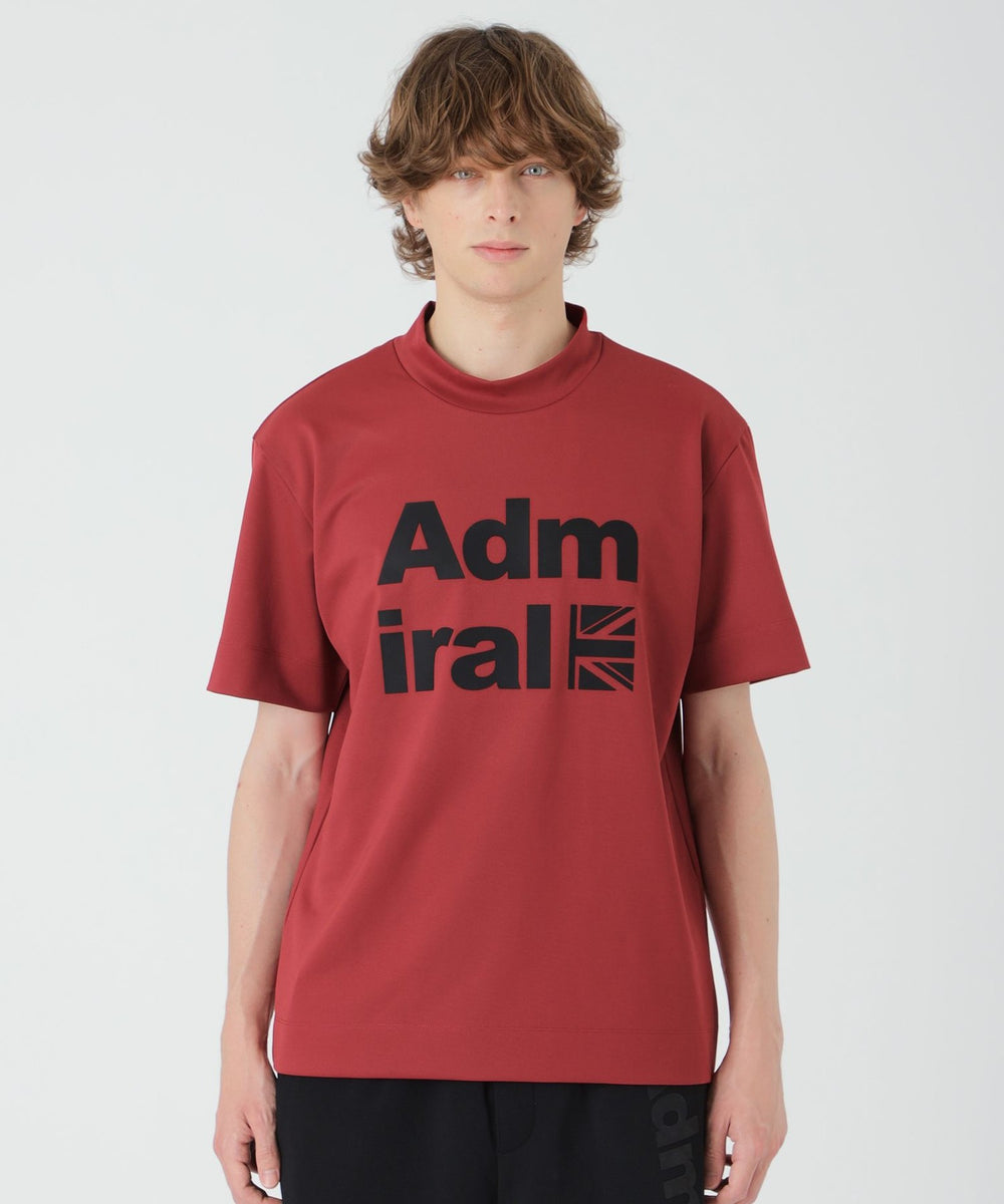 BLACK lab.×Admiral】シャドーチェックロゴグラフィックTシャツ