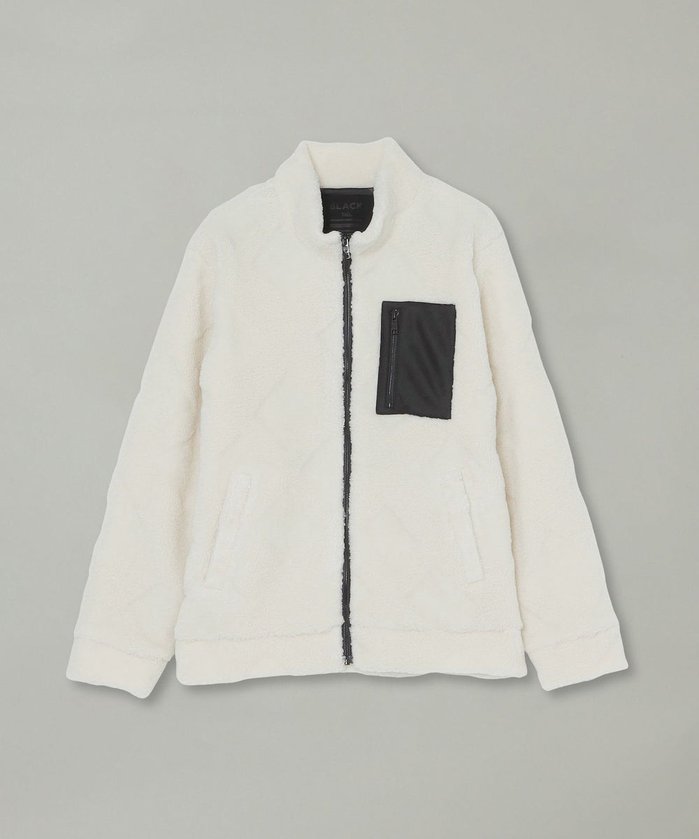 BLACK lab.】シャドーチェックボアブルゾン（カットソー）｜BLACK