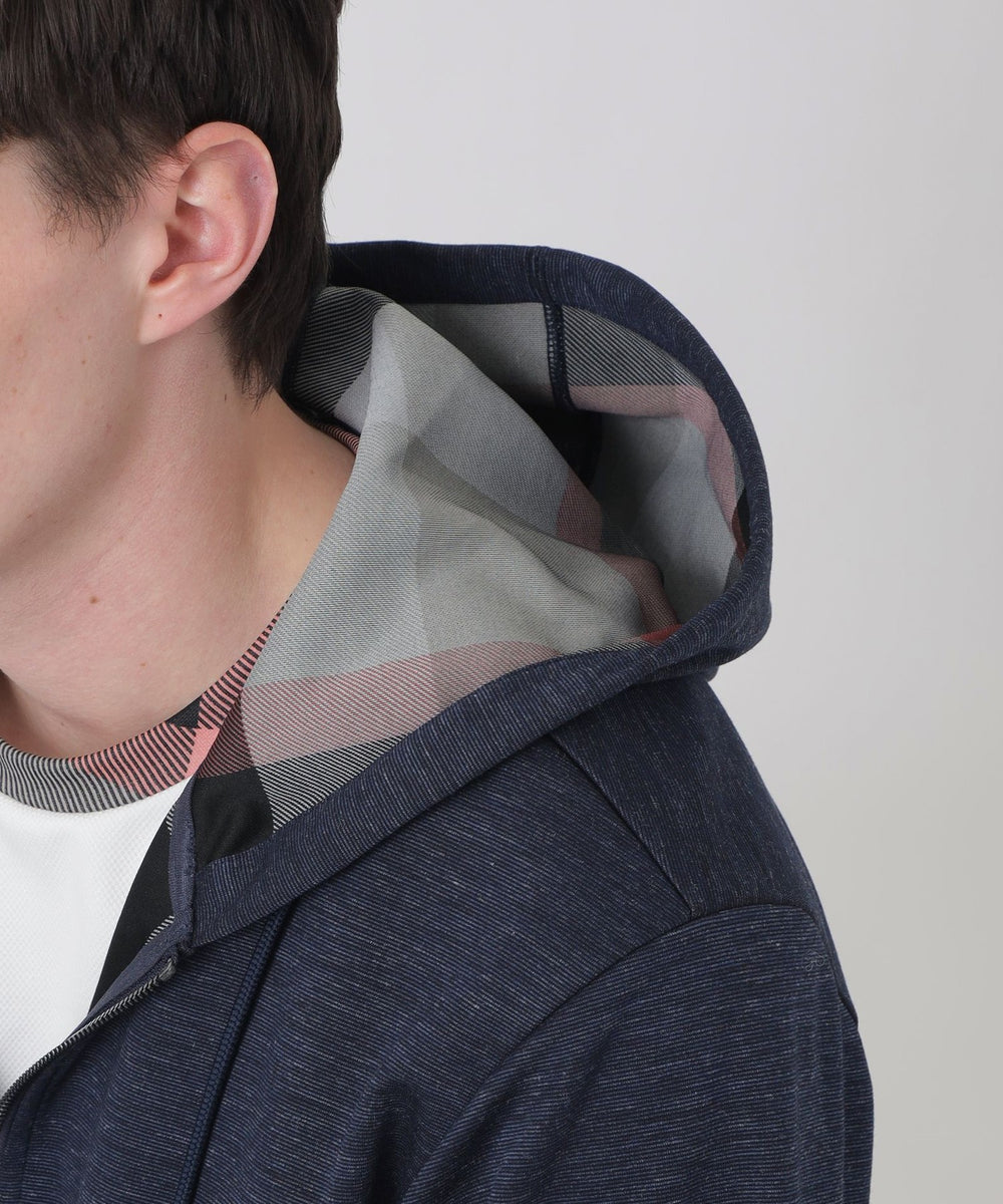 メランジラミーバックチェックパーカー（カットソー）｜BLACK LABEL