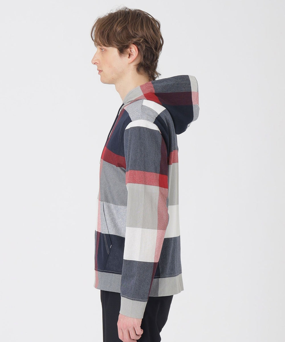 クレストブリッジチェックラッセルパーカー（カットソー）｜BLACK