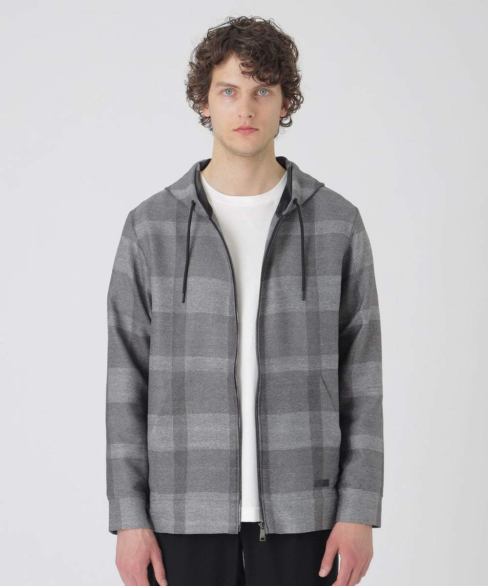 シャドークレストブリッジチェックカラミパーカー（カットソー