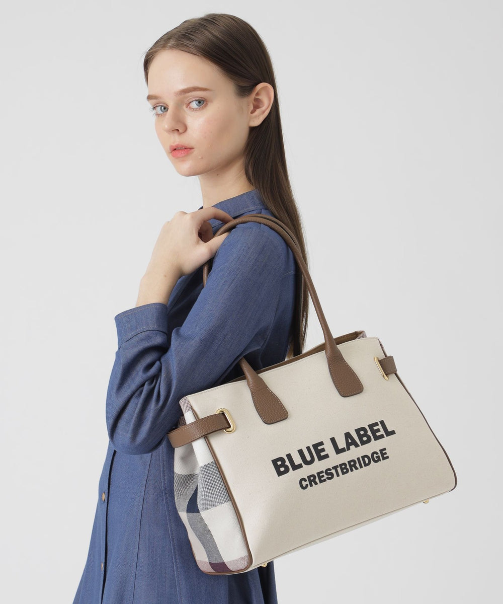 ロゴプリントハトメトート（バッグ）｜BLUE LABEL CRESTBRIDGE(ブルー