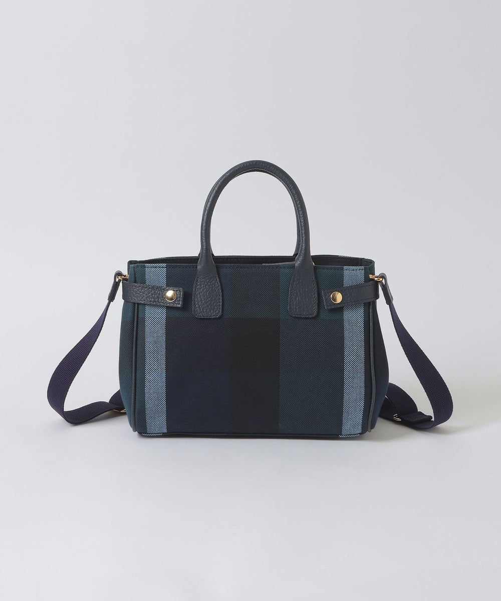 クレストブリッジチェックキャンバスハトメミドルトート（バッグ