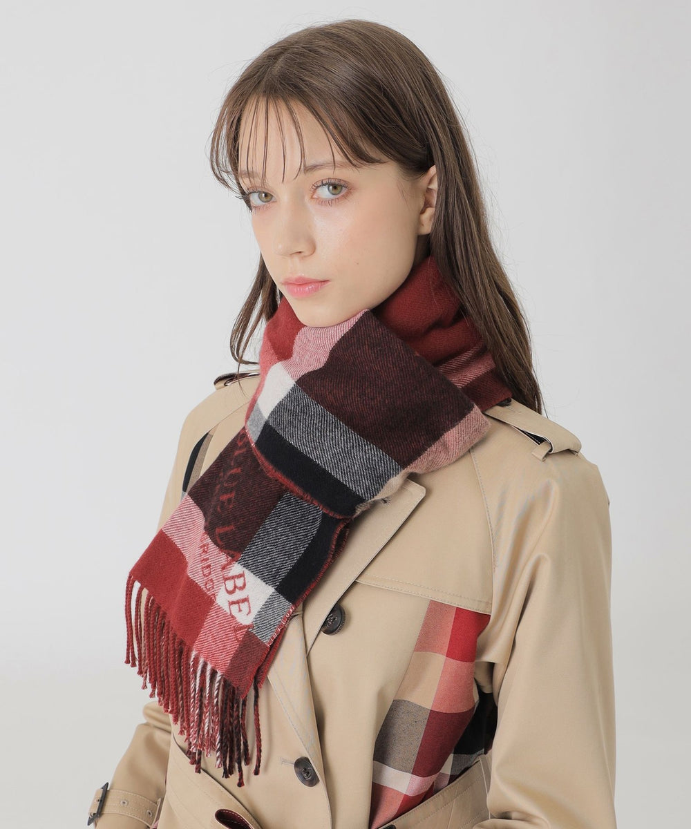 10th ANNIVERSARY】クレストブリッジチェックロゴジャカードカシミヤ