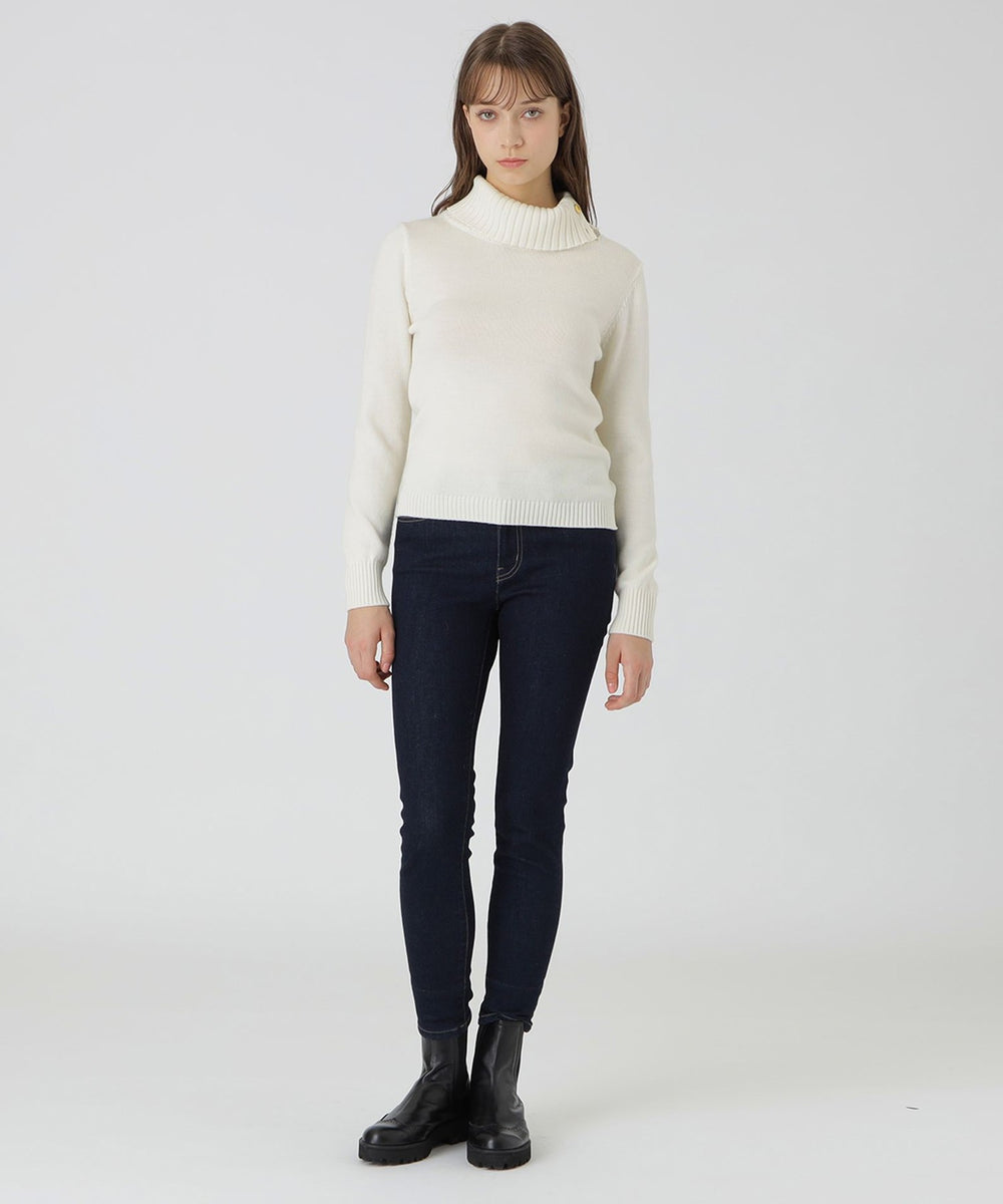 ウォッシャブル】ウォッシャブルウールオフタートルニット（ニット