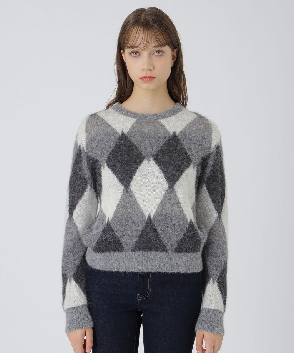 ヘアリーアーガイルニット（ニットウェア）｜BLUE LABEL CRESTBRIDGE