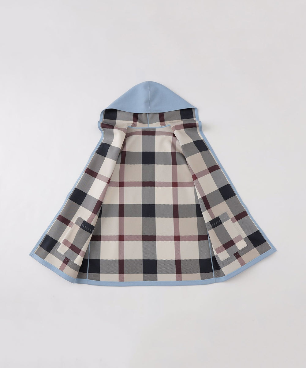 クレストブリッジチェックリバーシブルダンボールミディ丈コーディガン