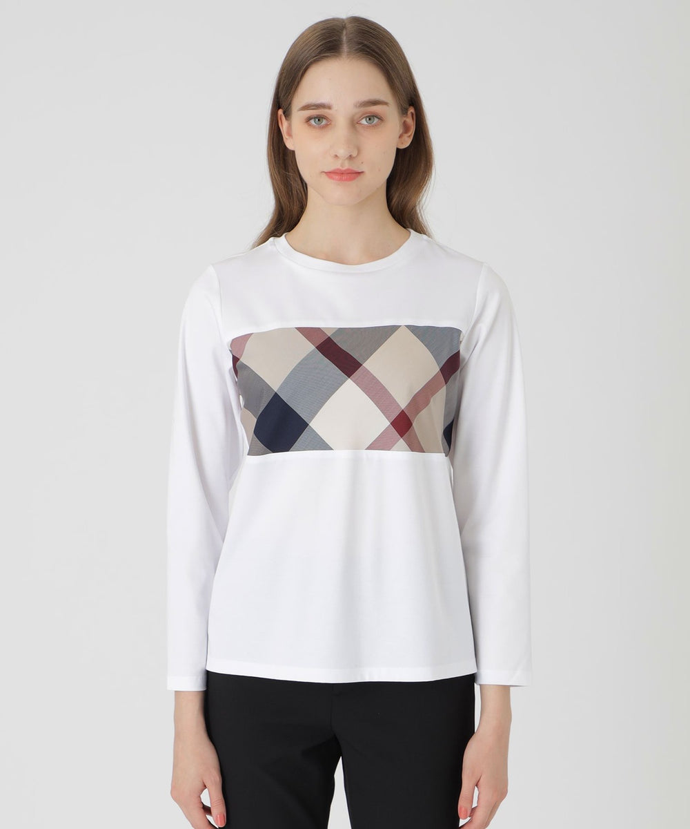 コットンシルケットスムースロングTシャツ（カットソー）｜BLUE LABEL