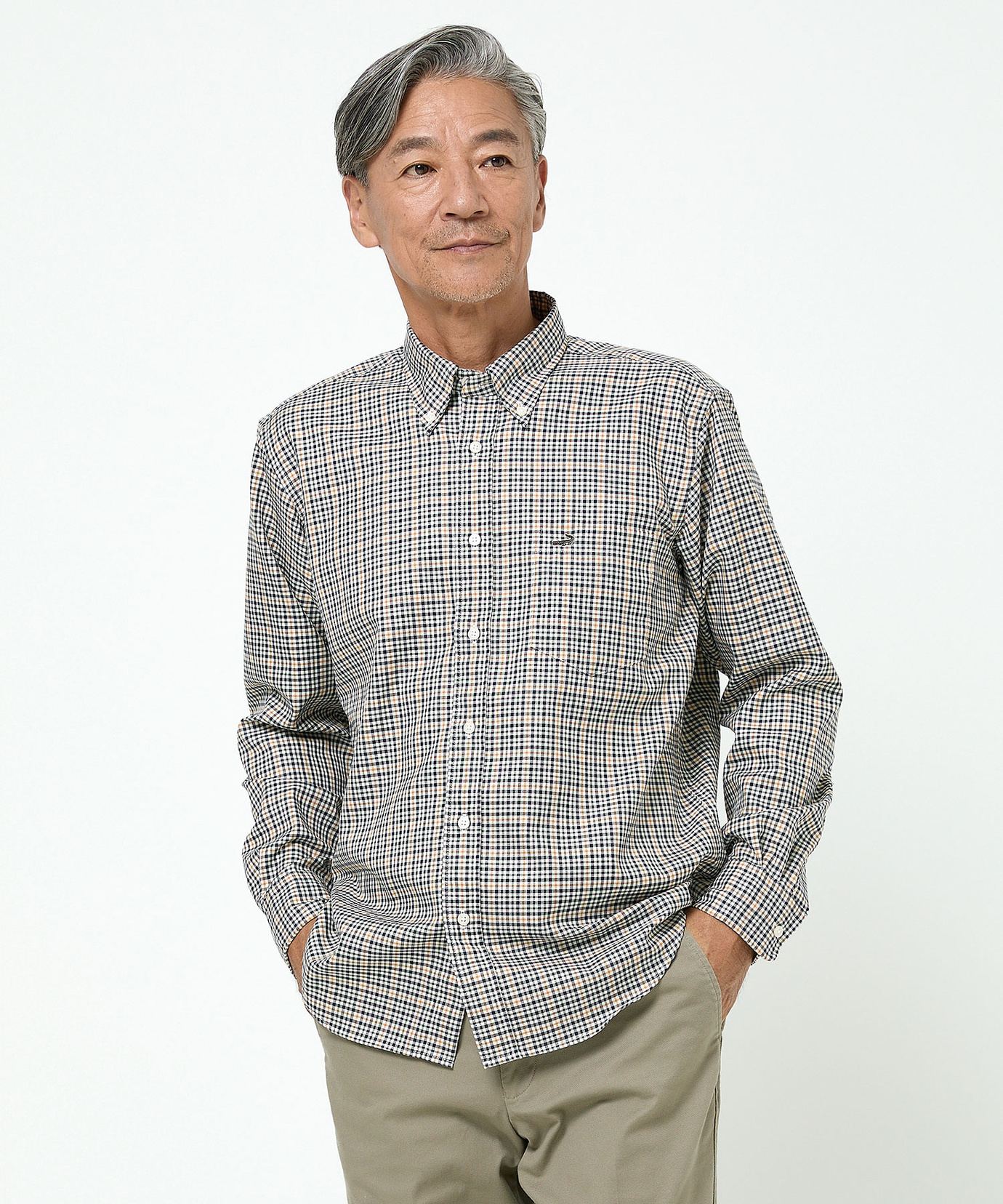 メンズ クロコダイルタータン ノンアイロン シャツ通販 [1601-45105