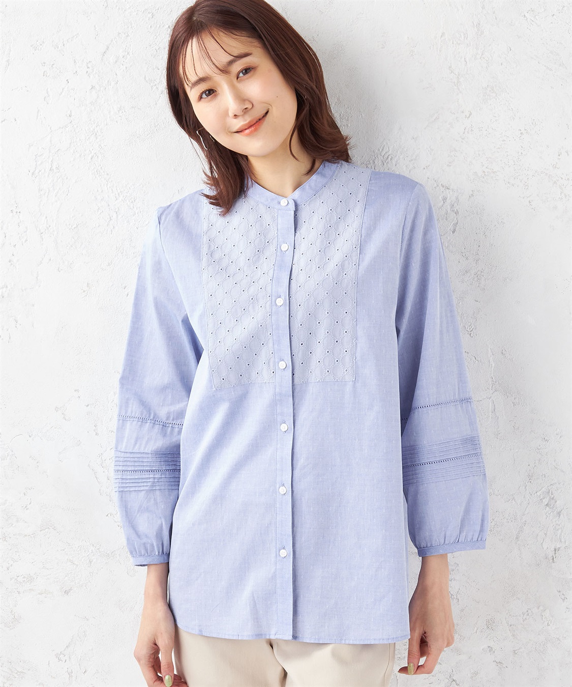 袖ピンタックブラウス DECOY｜クロスプラス公式通販サイト