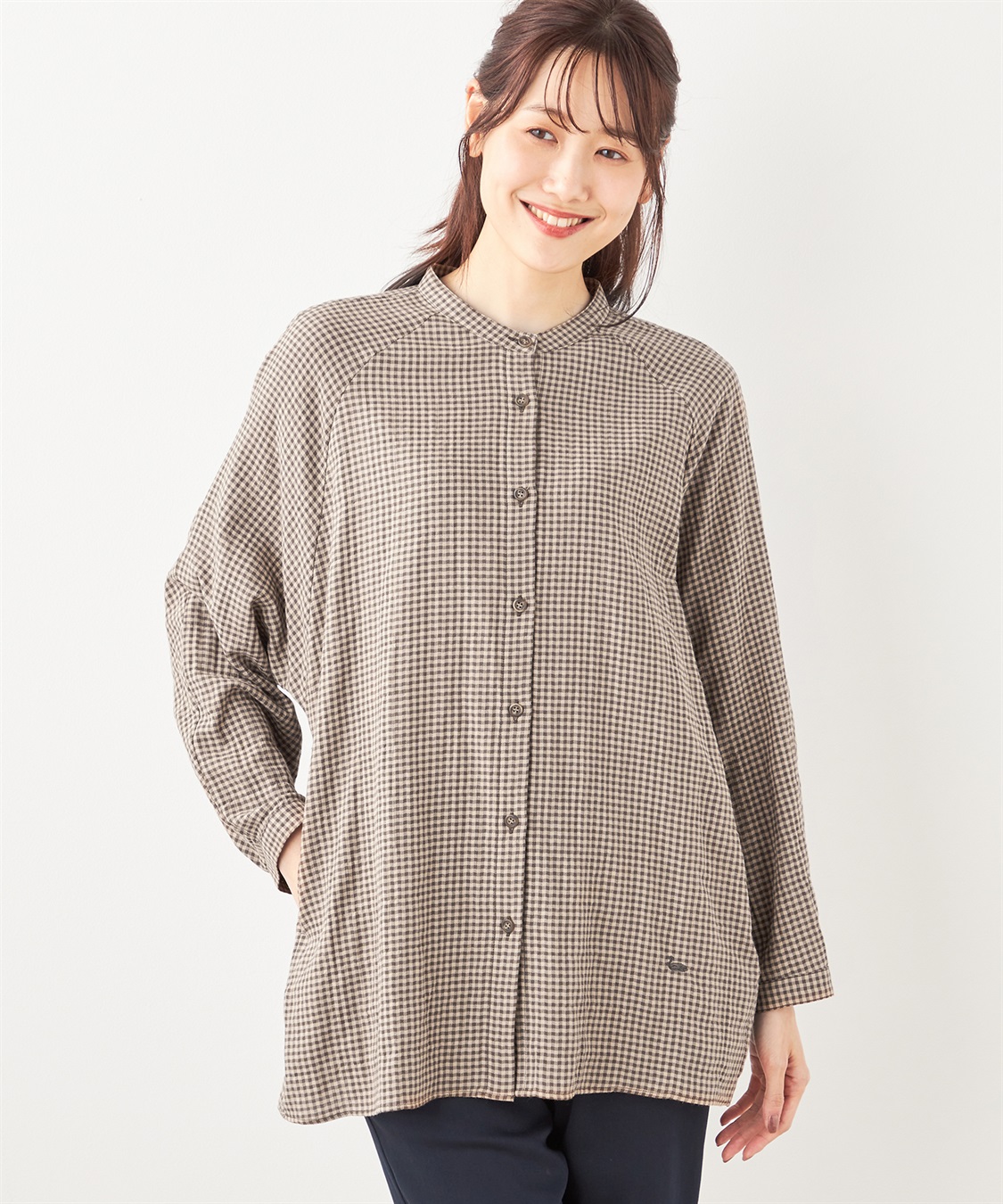 シャーリングチュニックブラウス DECOY｜クロスプラス公式通販サイト