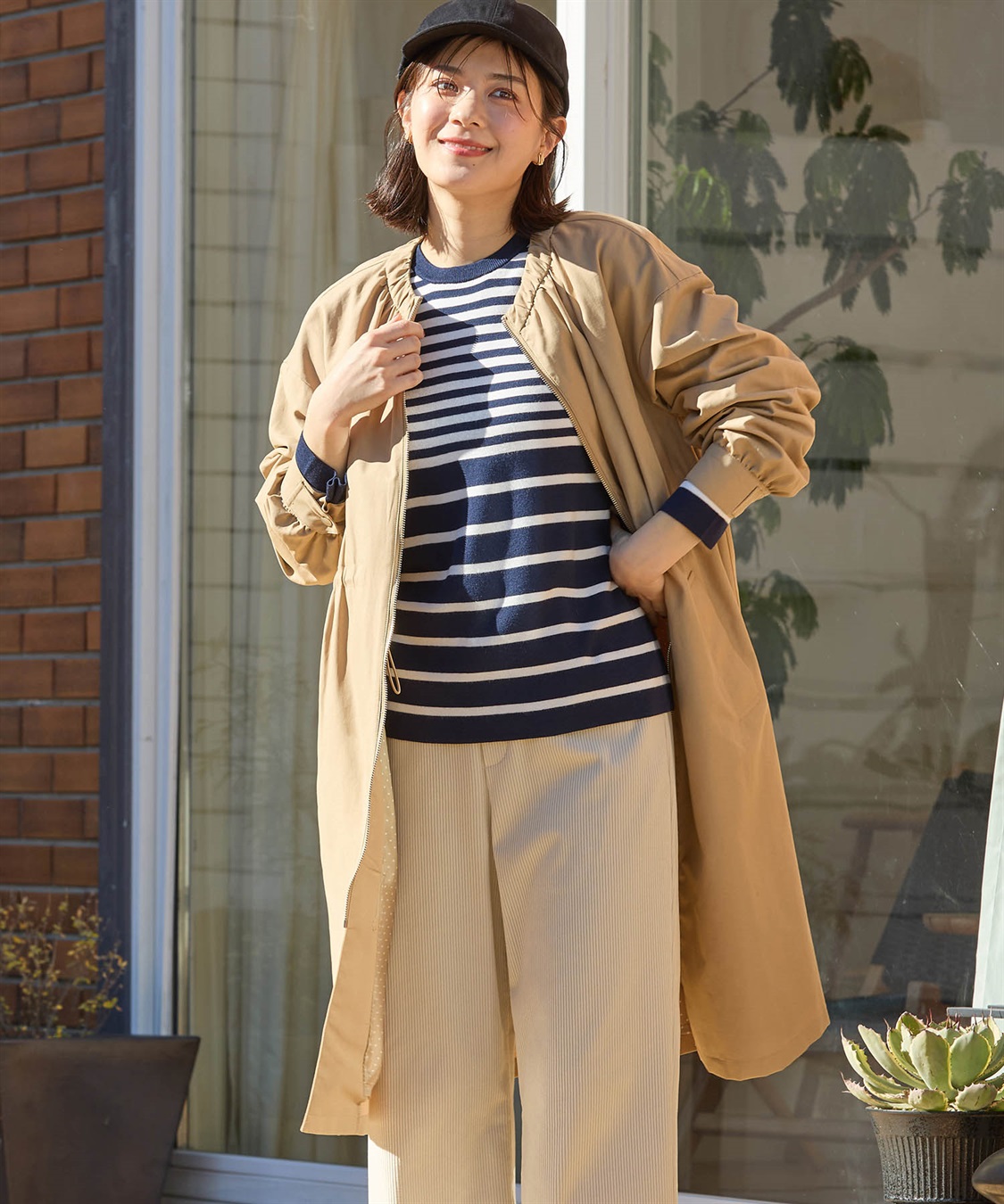 ノーカラーコート Petit Honfleur｜クロスプラス公式通販サイト